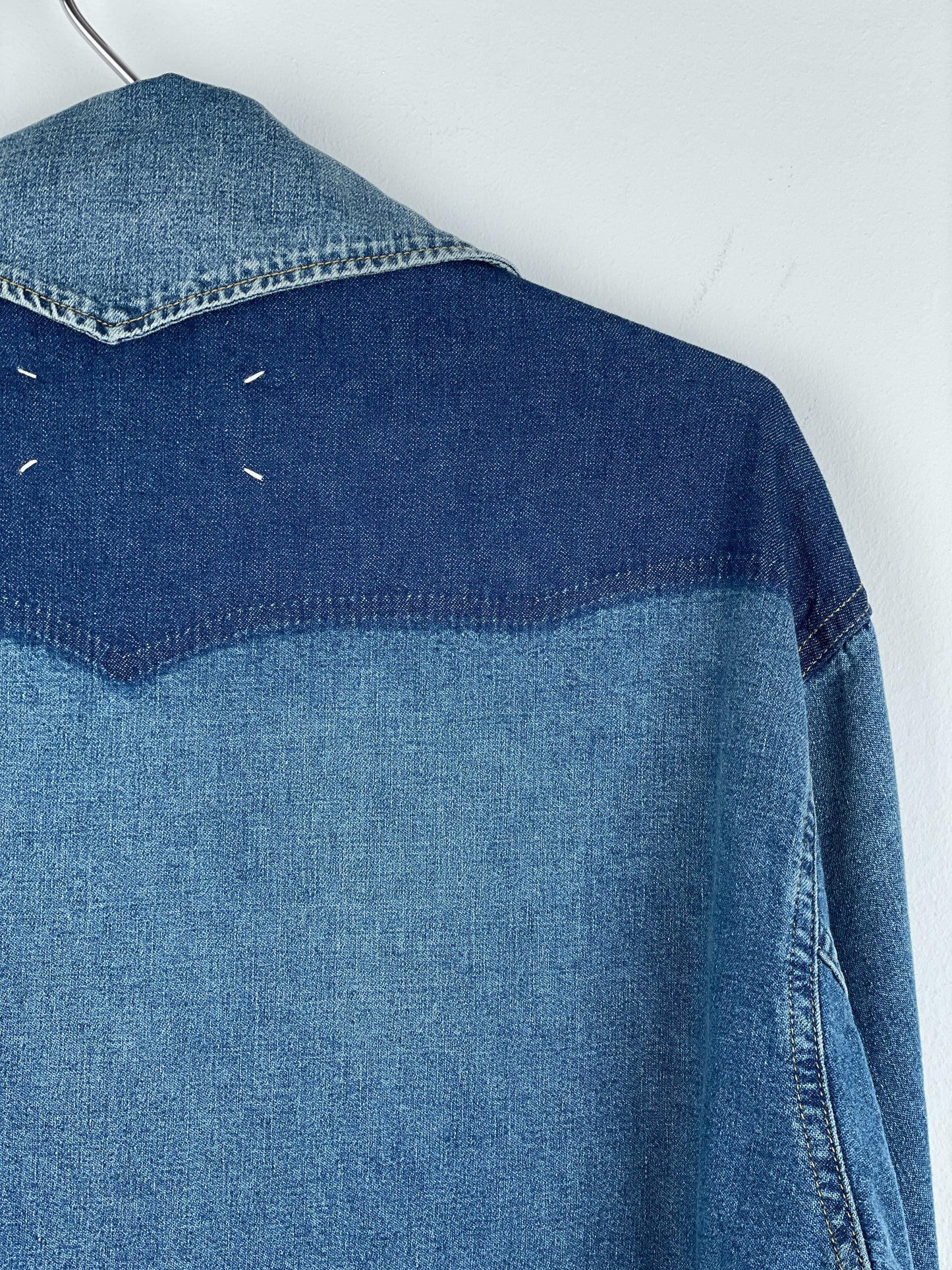 Maison Margiela SS22 Deconstructed Western Denim Button-Up Shirt