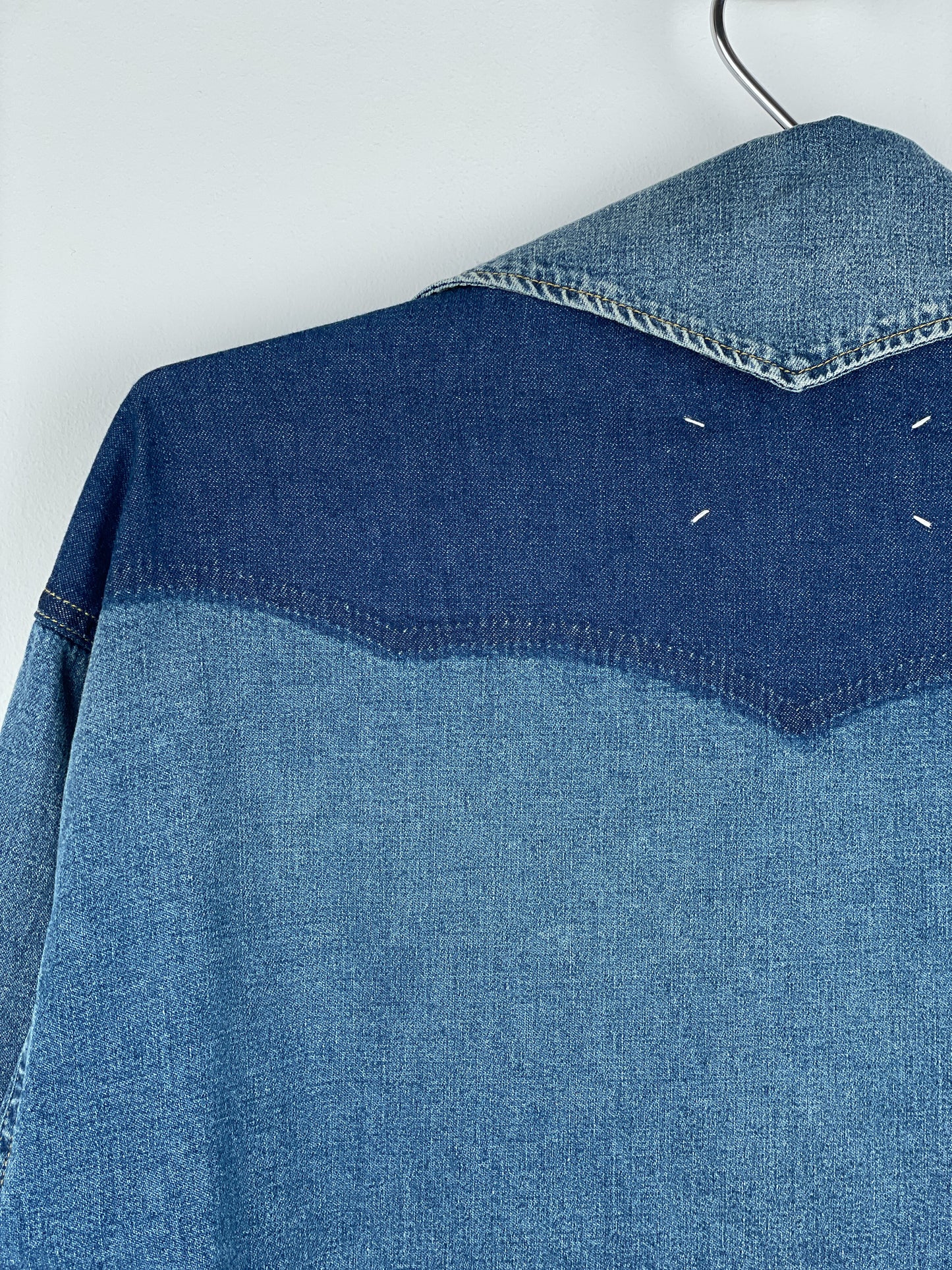 Maison Margiela SS22 Deconstructed Western Denim Button-Up Shirt