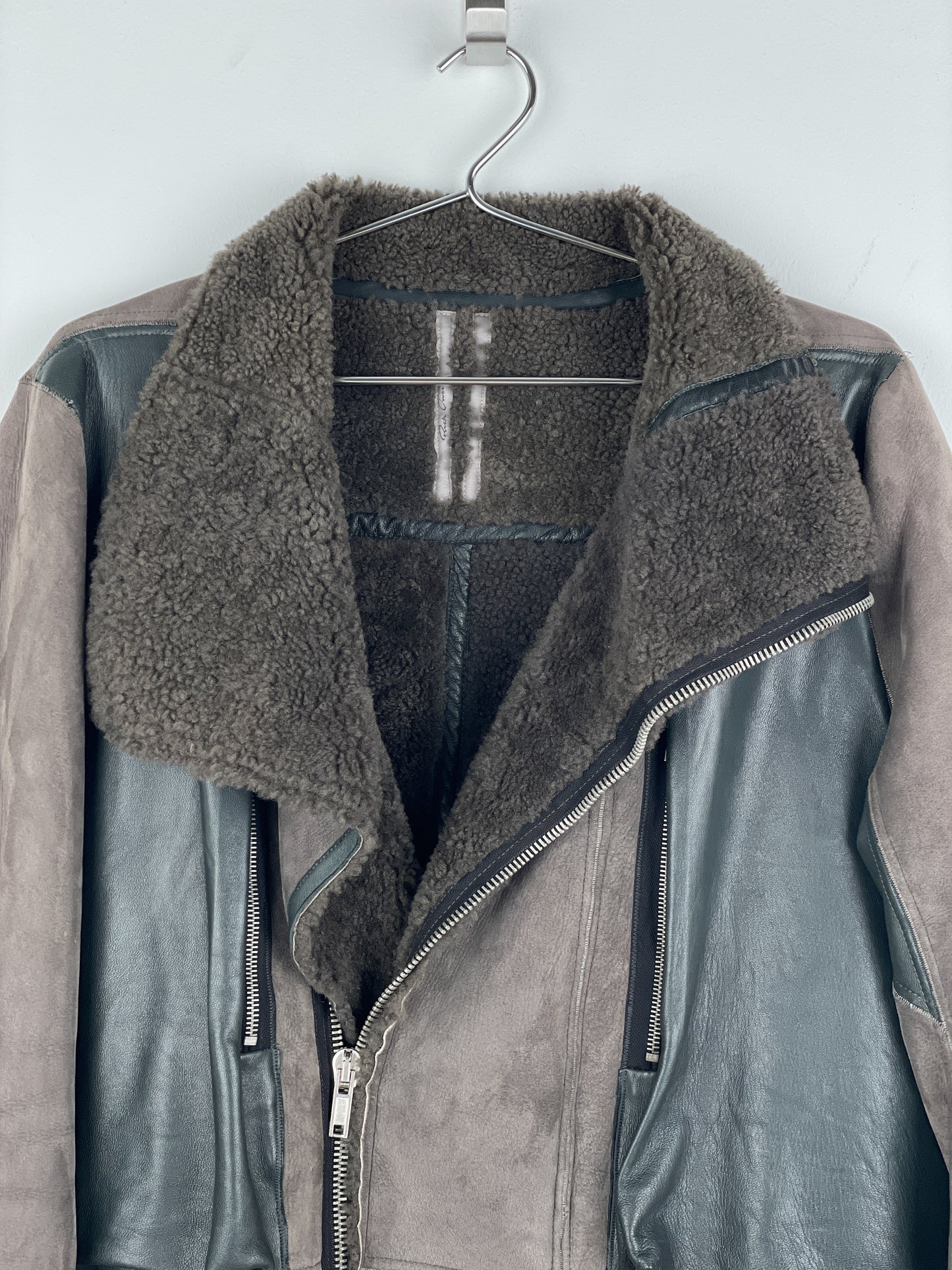 Rick Owens Sample Shearling Leather Coat