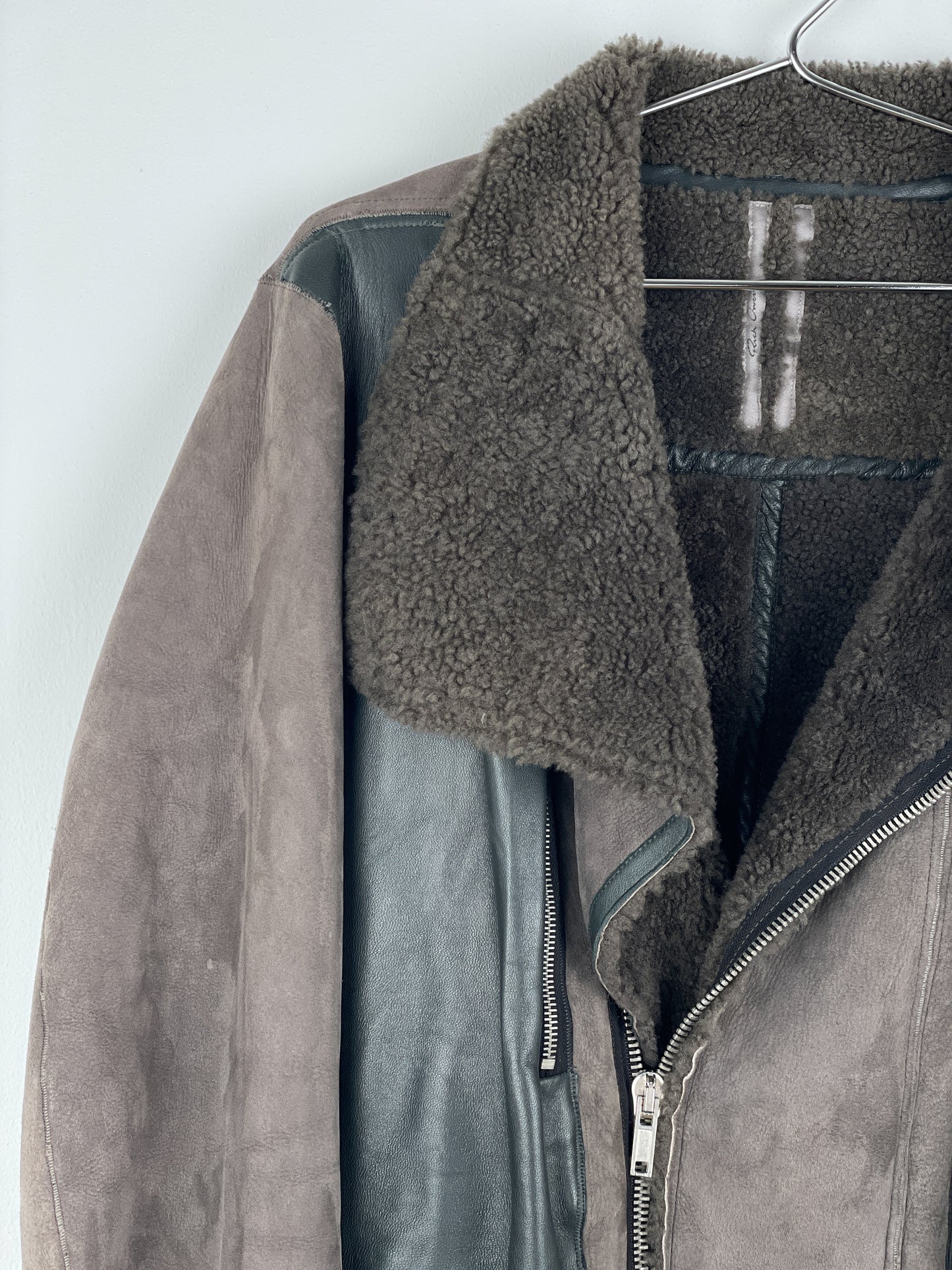 Rick Owens Sample Shearling Leather Coat