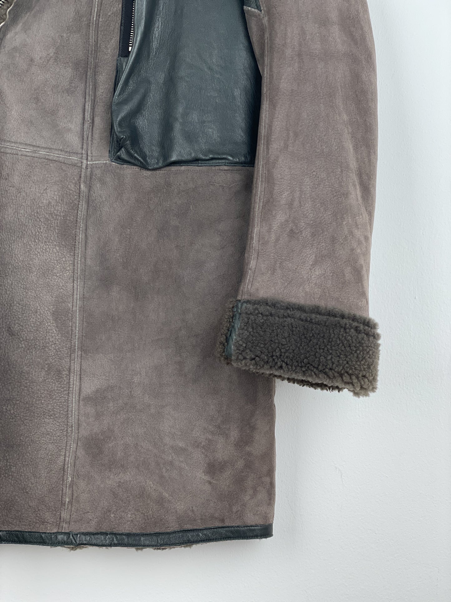 Rick Owens Sample Shearling Leather Coat