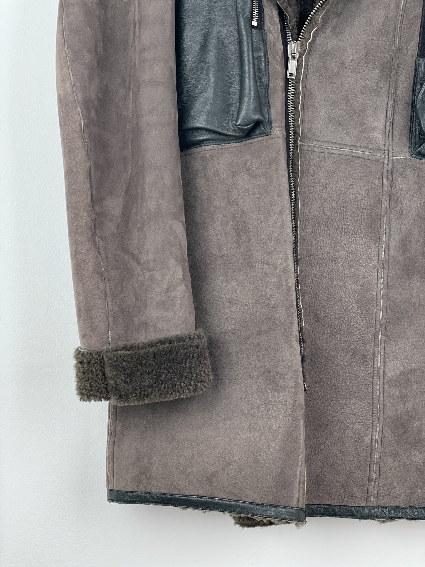 Rick Owens Sample Shearling Leather Coat