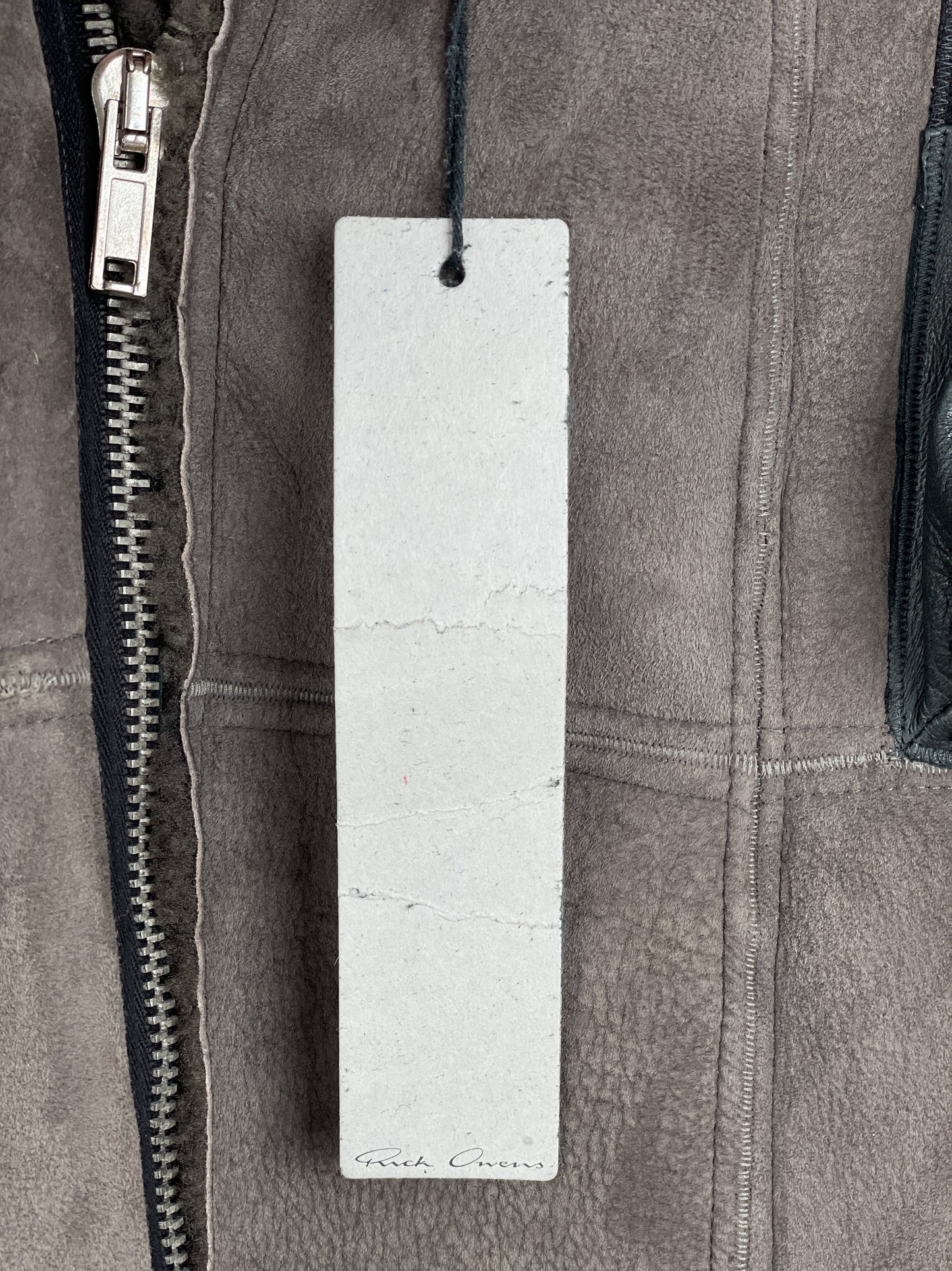 Rick Owens Sample Shearling Leather Coat