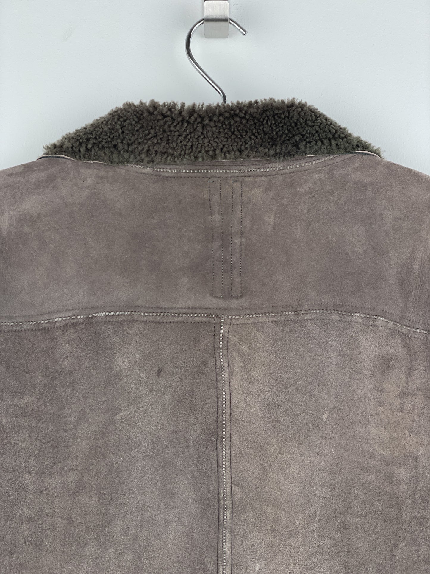 Rick Owens Sample Shearling Leather Coat