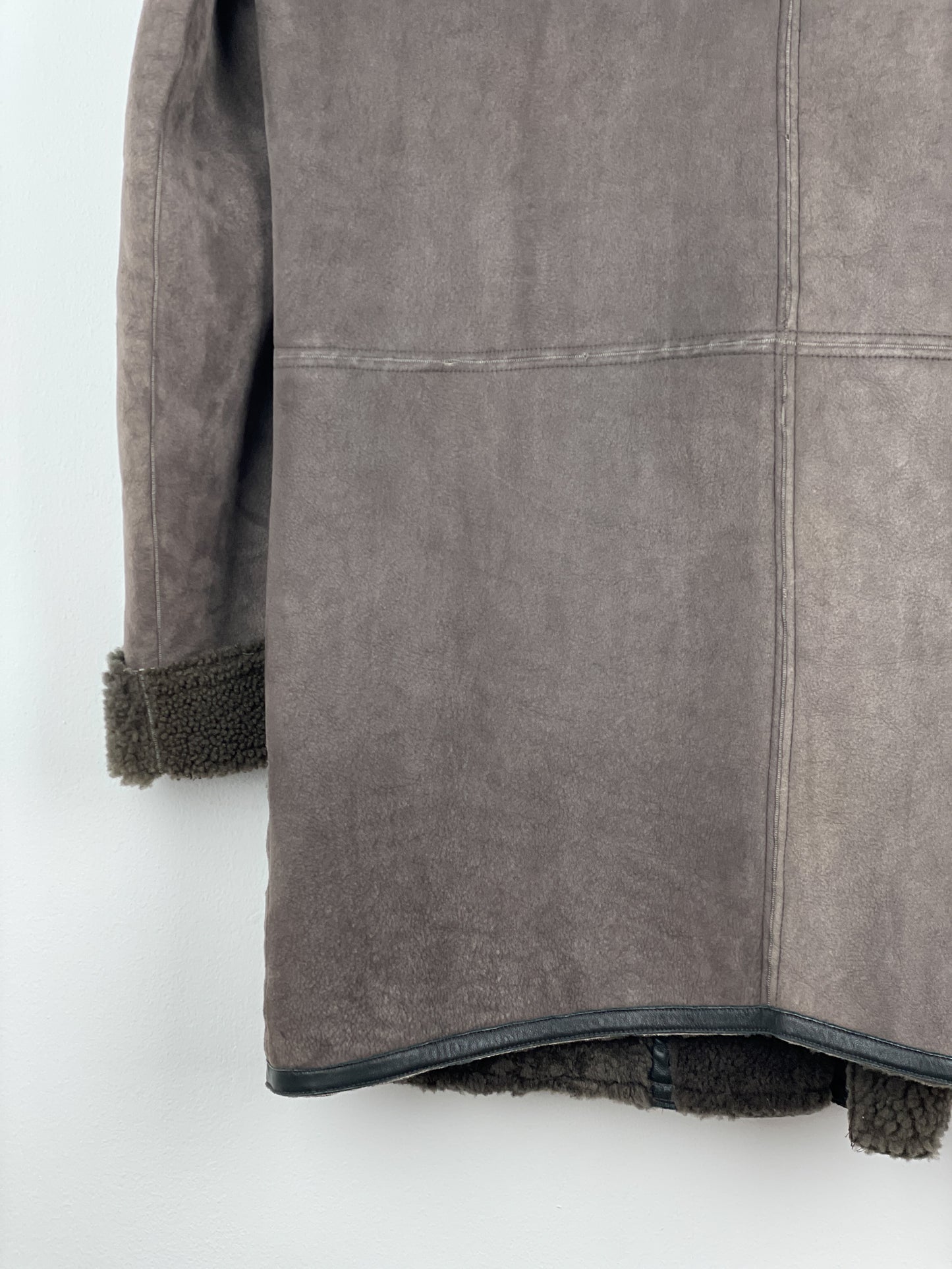 Rick Owens Sample Shearling Leather Coat