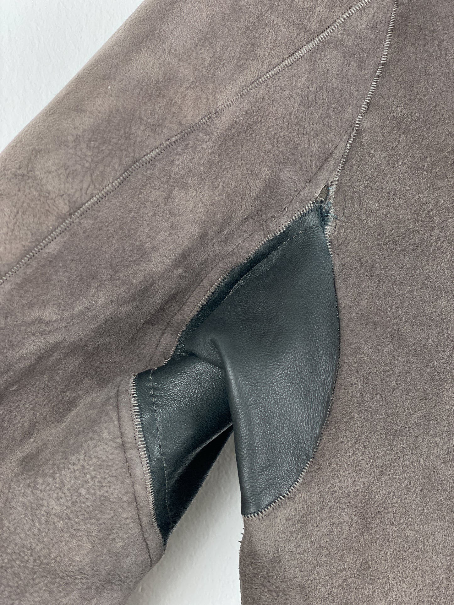 Rick Owens Sample Shearling Leather Coat