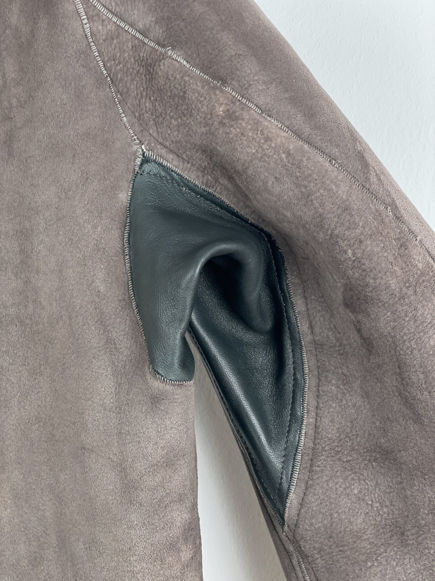 Rick Owens Sample Shearling Leather Coat