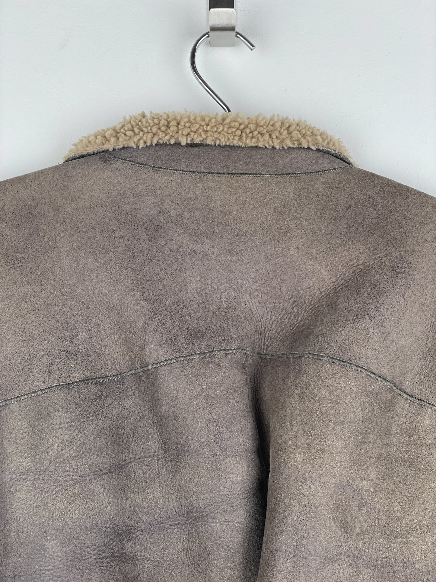 Rick Owens AW10 'Gleam' Belted Shearling Leather Jacket