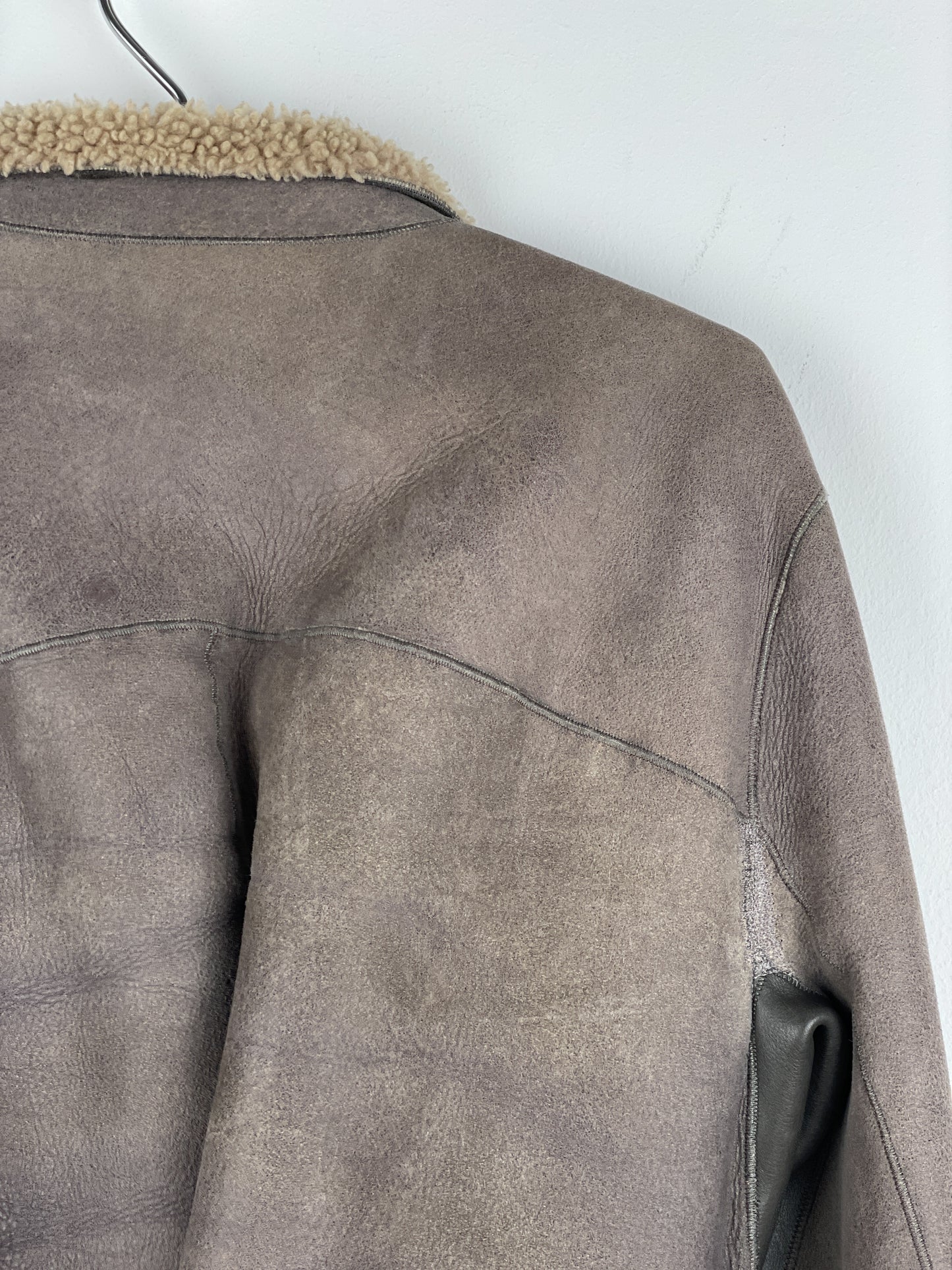 Rick Owens AW10 'Gleam' Belted Shearling Leather Jacket