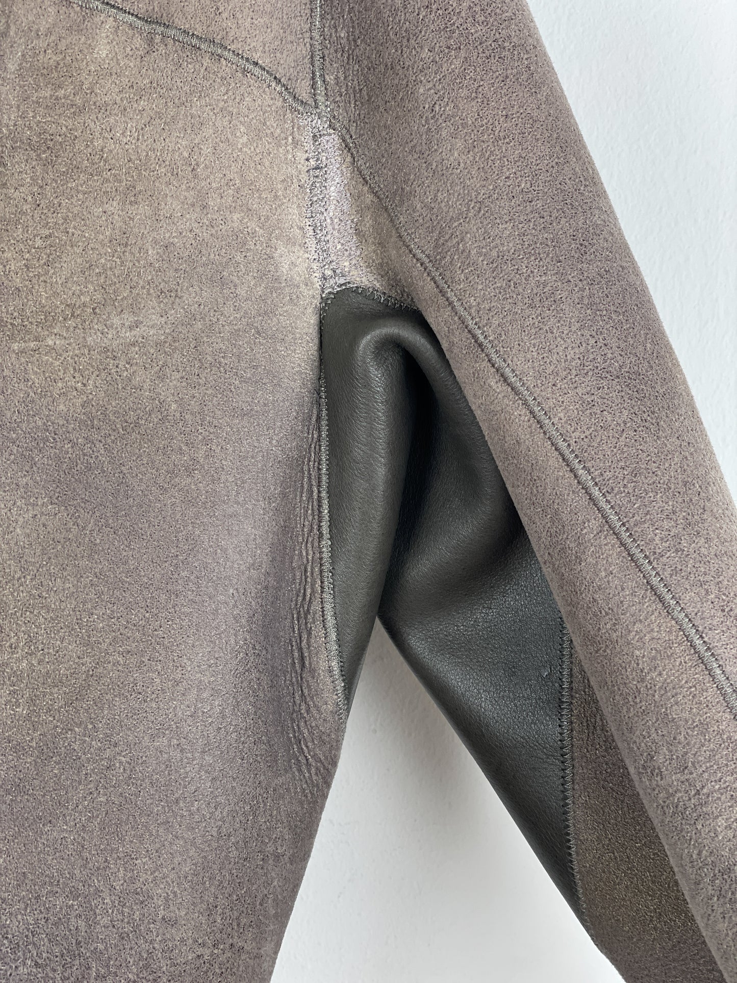 Rick Owens AW10 'Gleam' Belted Shearling Leather Jacket