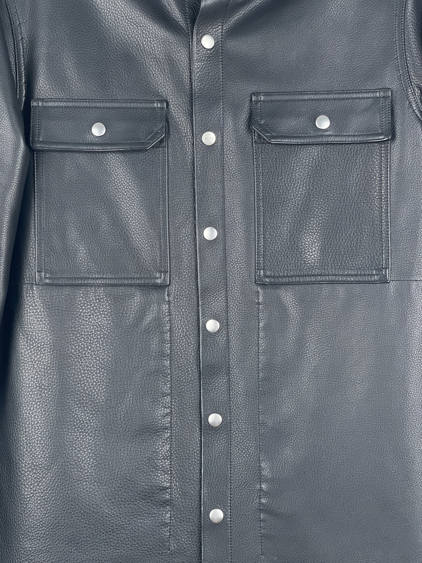 Rick Owens AW22 'Strobe' Leather Porterville Overshirt
