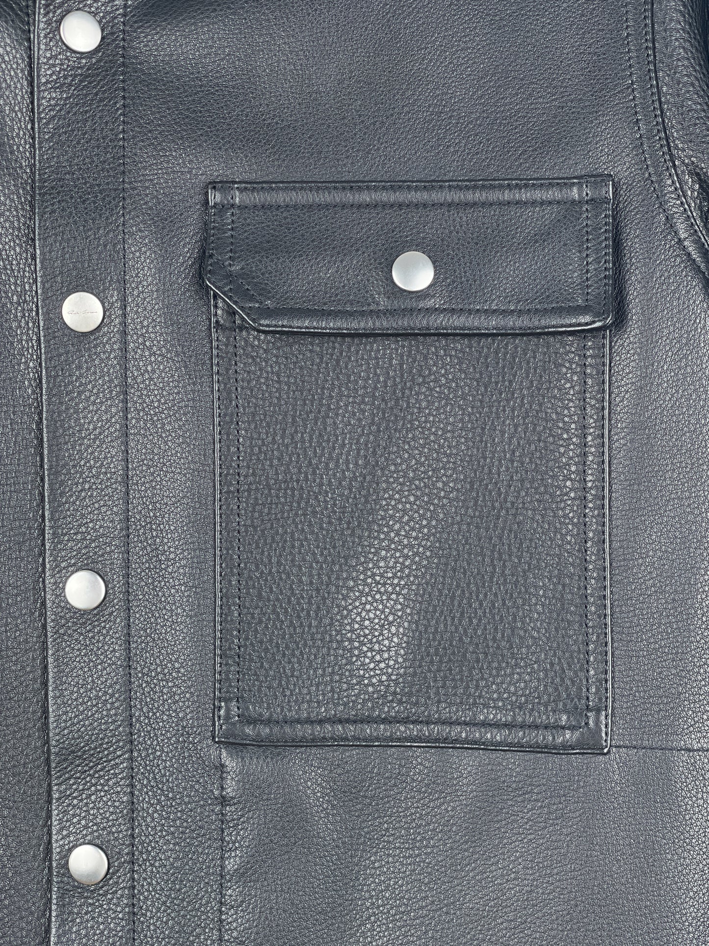 Rick Owens AW22 'Strobe' Leather Porterville Overshirt