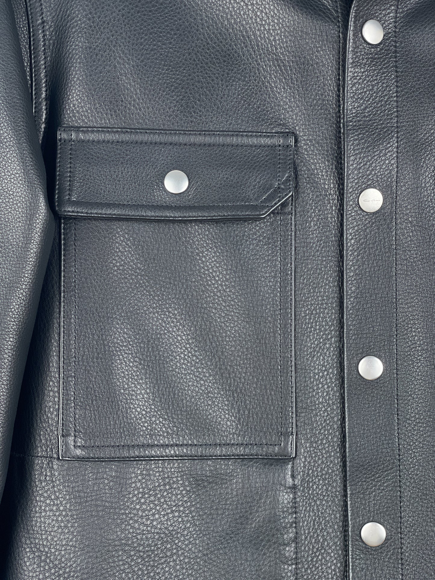 Rick Owens AW22 'Strobe' Leather Porterville Overshirt