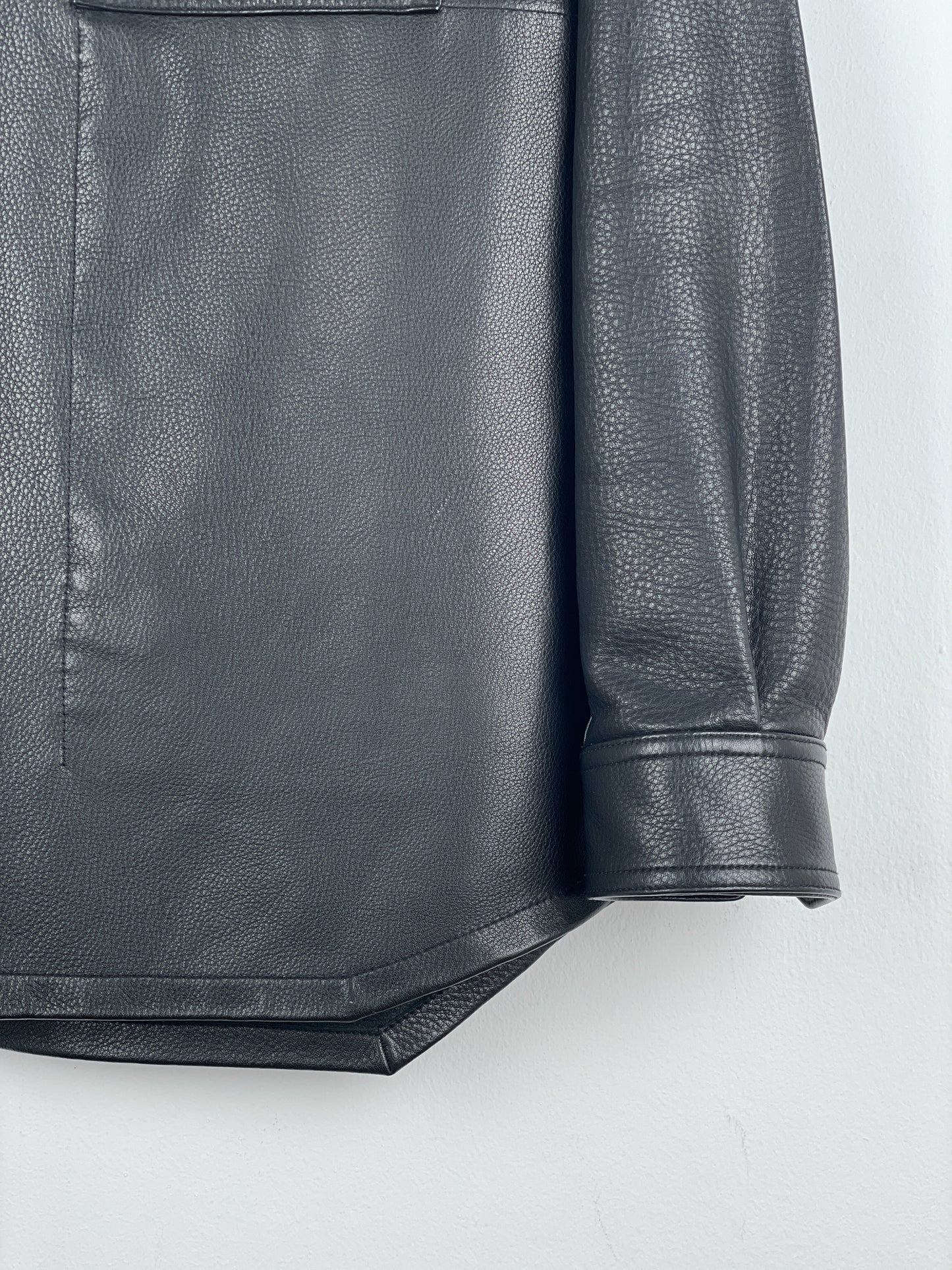 Rick Owens AW22 'Strobe' Leather Porterville Overshirt