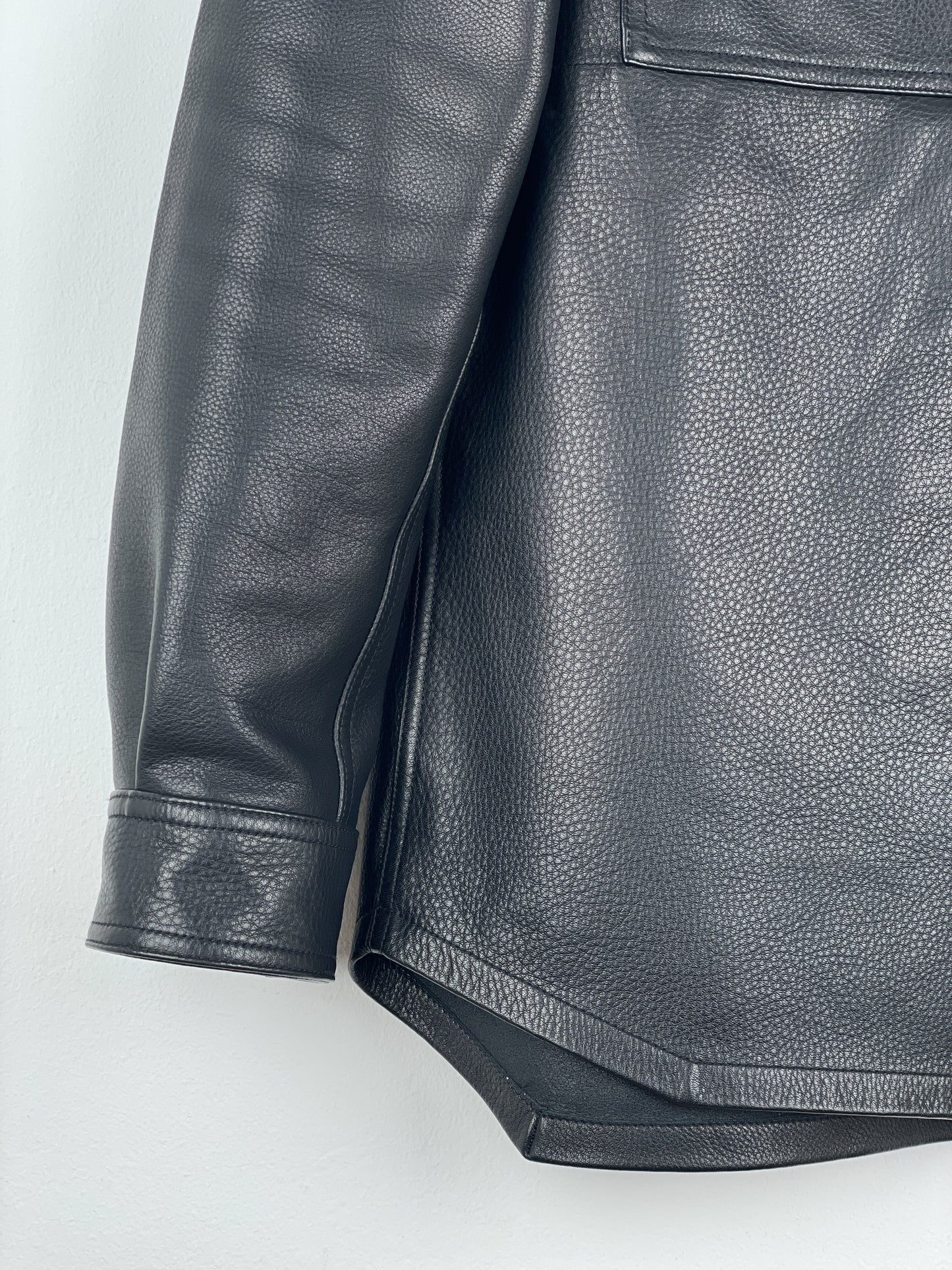 Rick Owens AW22 'Strobe' Leather Porterville Overshirt