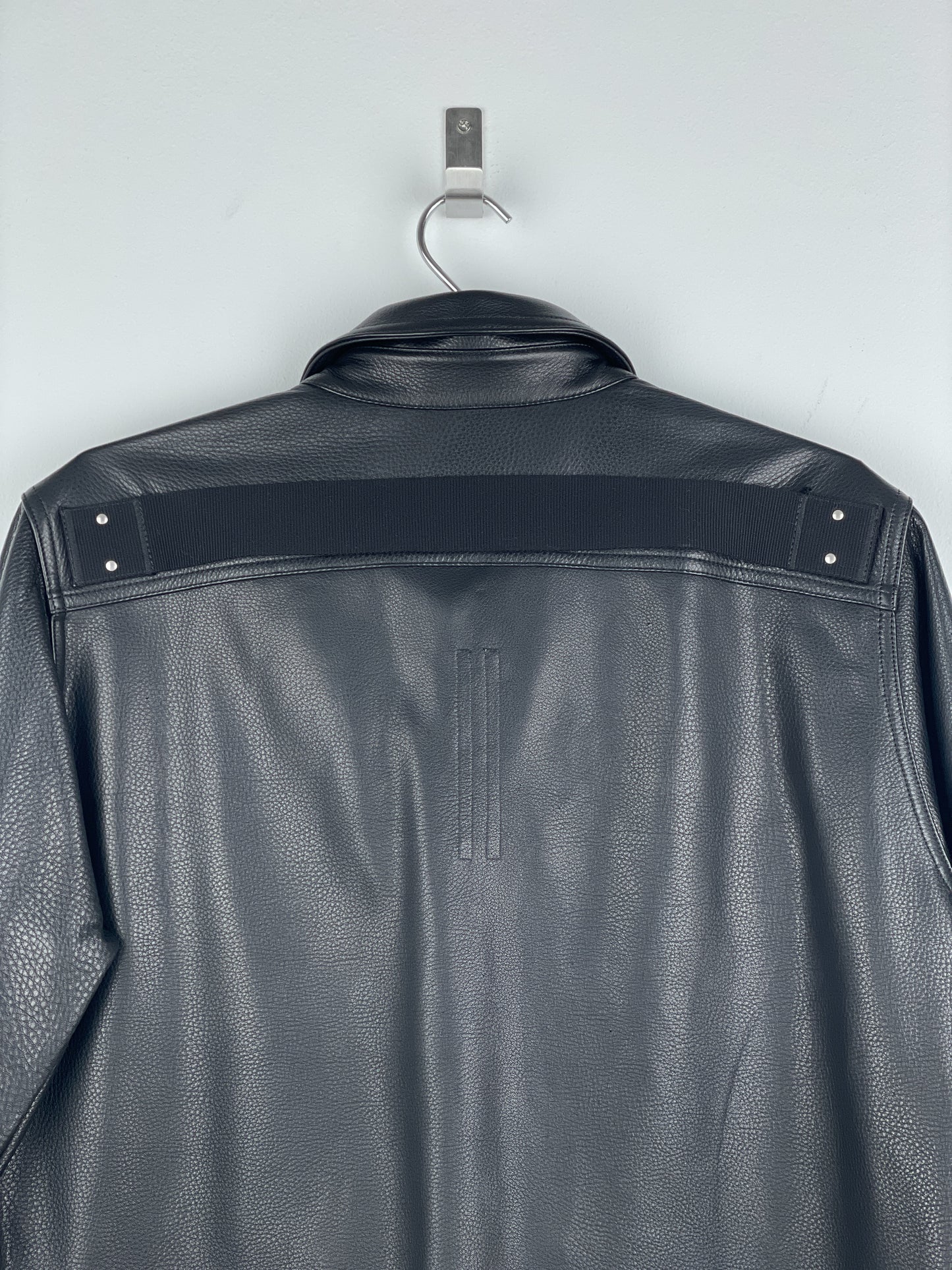 Rick Owens AW22 'Strobe' Leather Porterville Overshirt