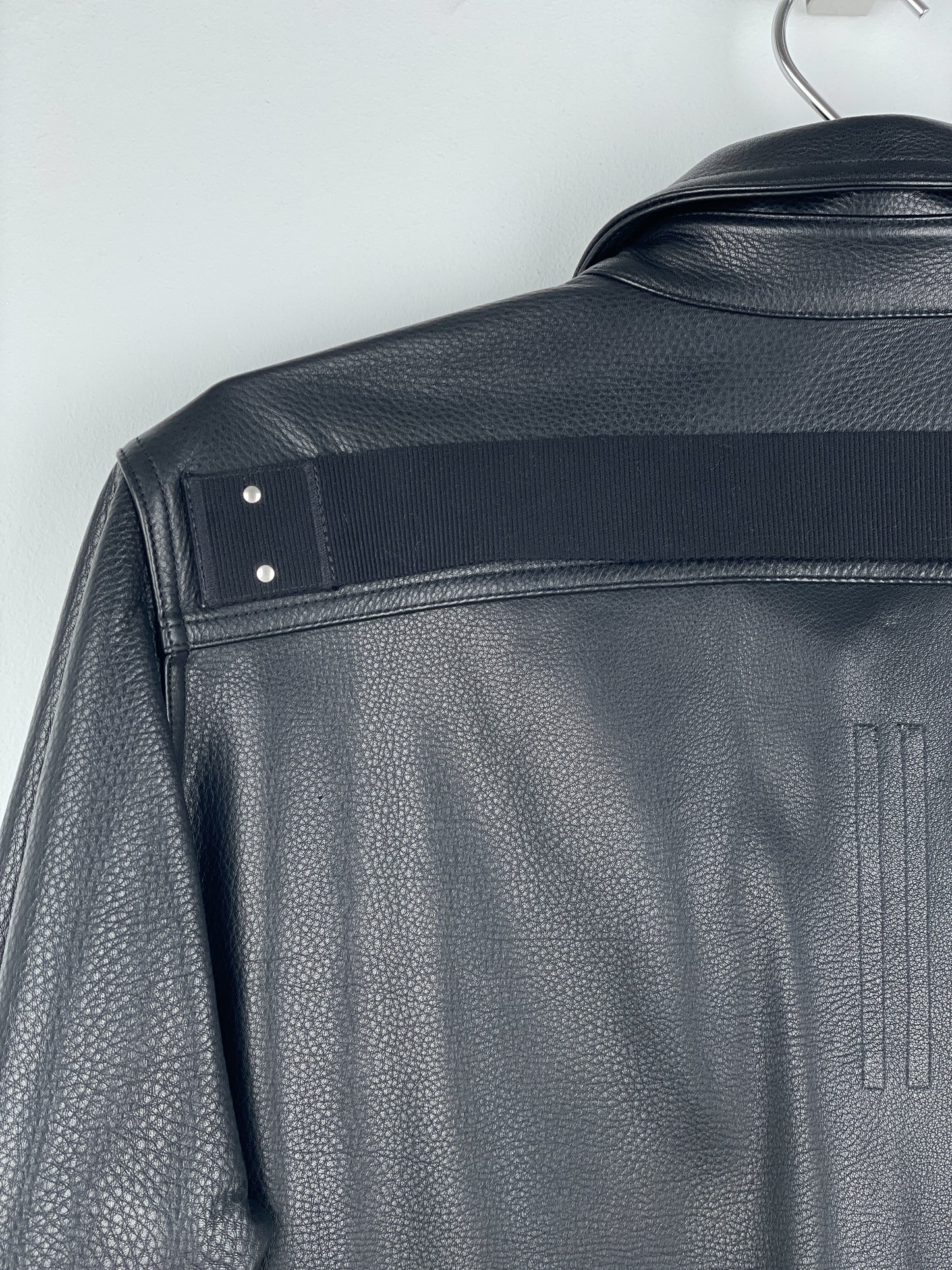 Rick Owens AW22 'Strobe' Leather Porterville Overshirt