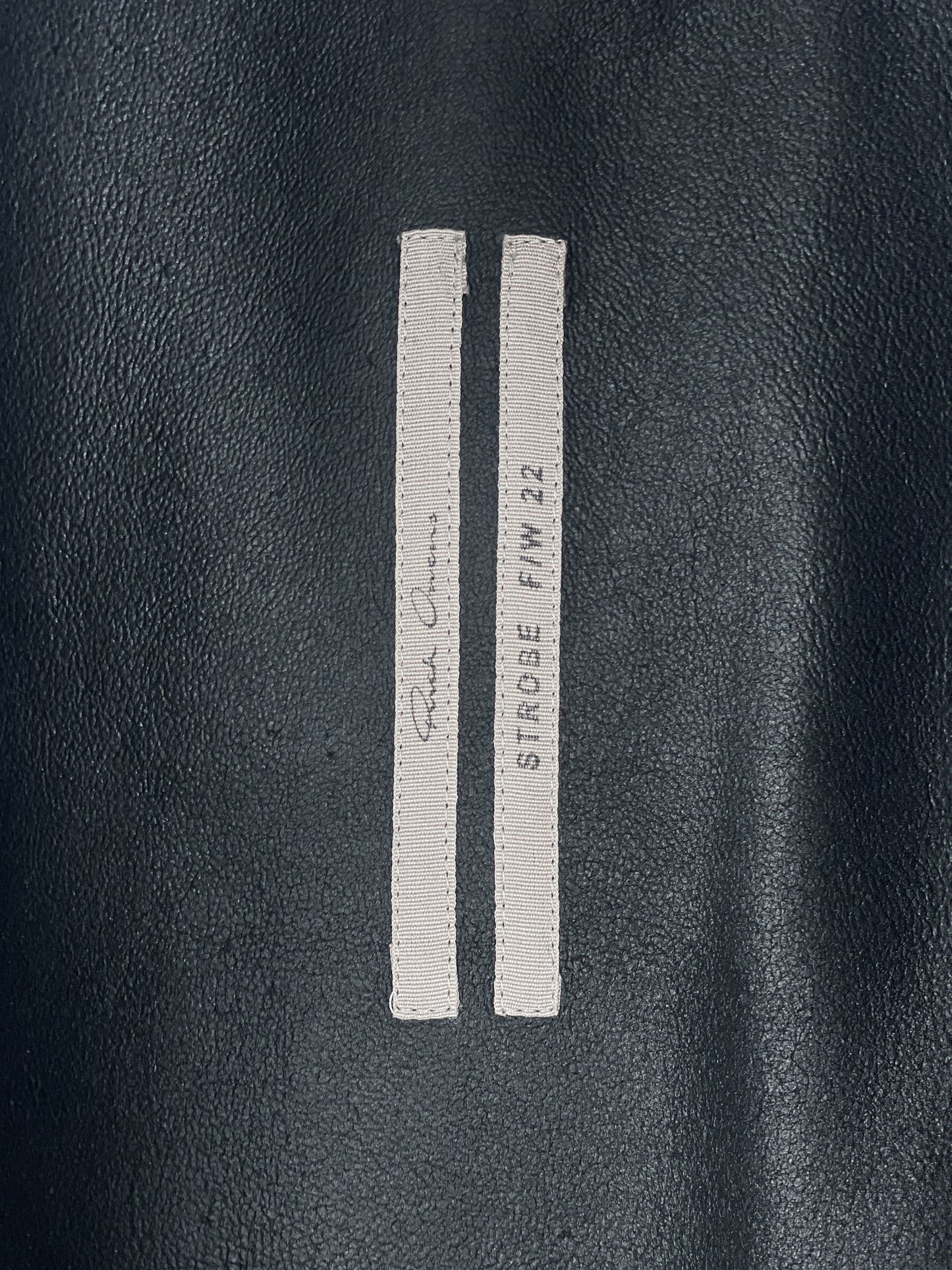 Rick Owens AW22 'Strobe' Leather Porterville Overshirt