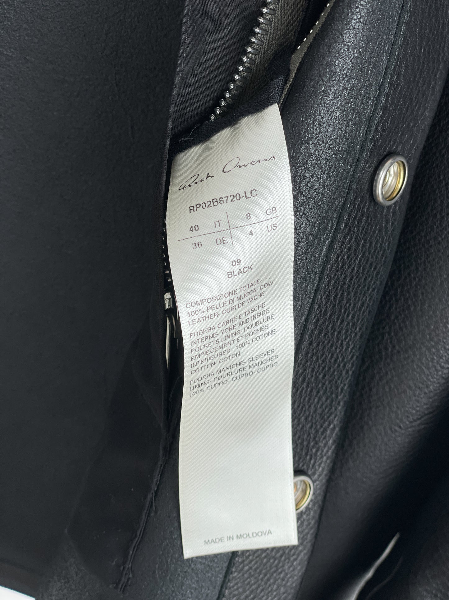 Rick Owens AW22 'Strobe' Leather Porterville Overshirt