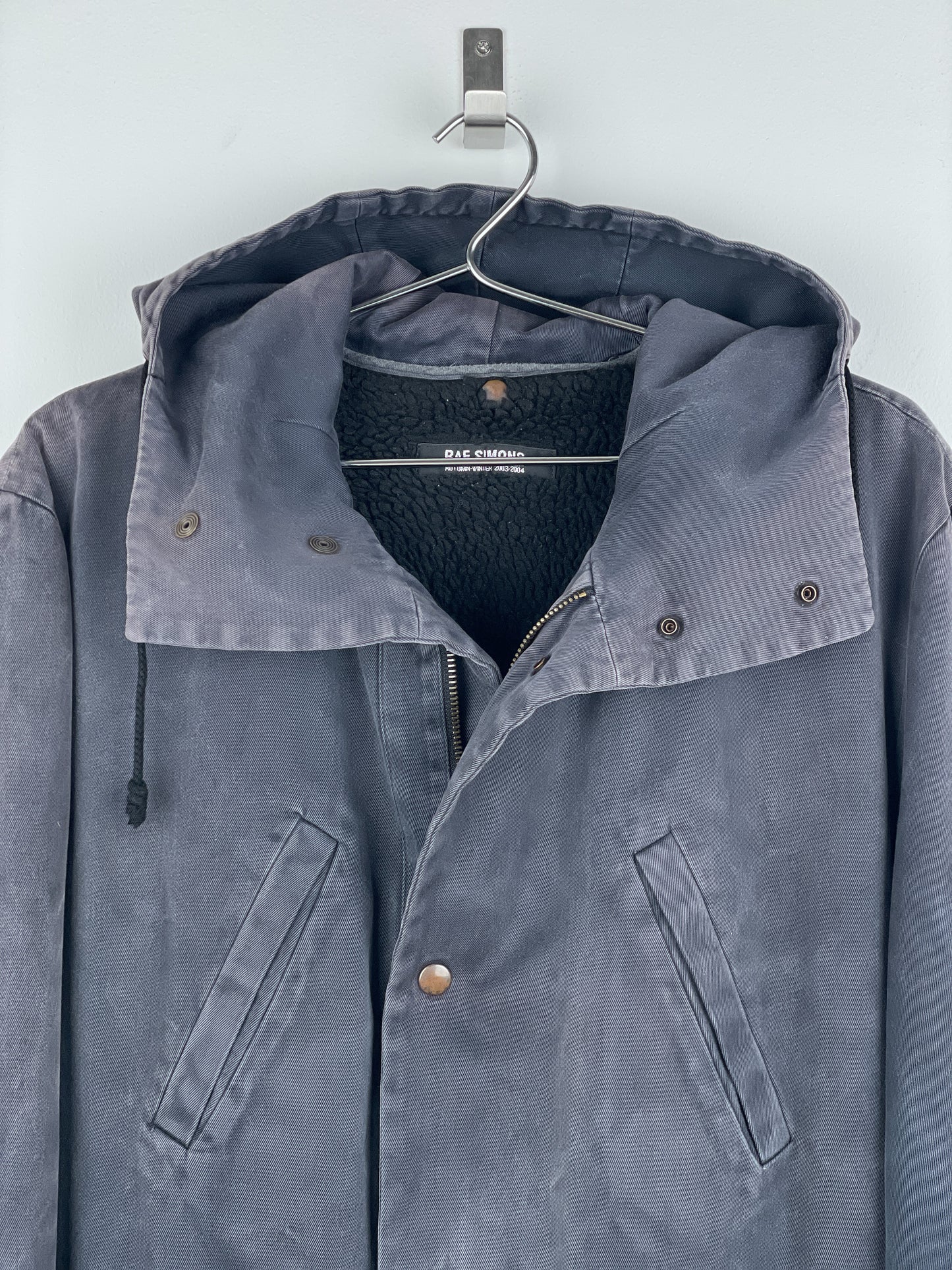 Raf Simons AW03 'Closer' Peter Saville Collage Backprint Parka