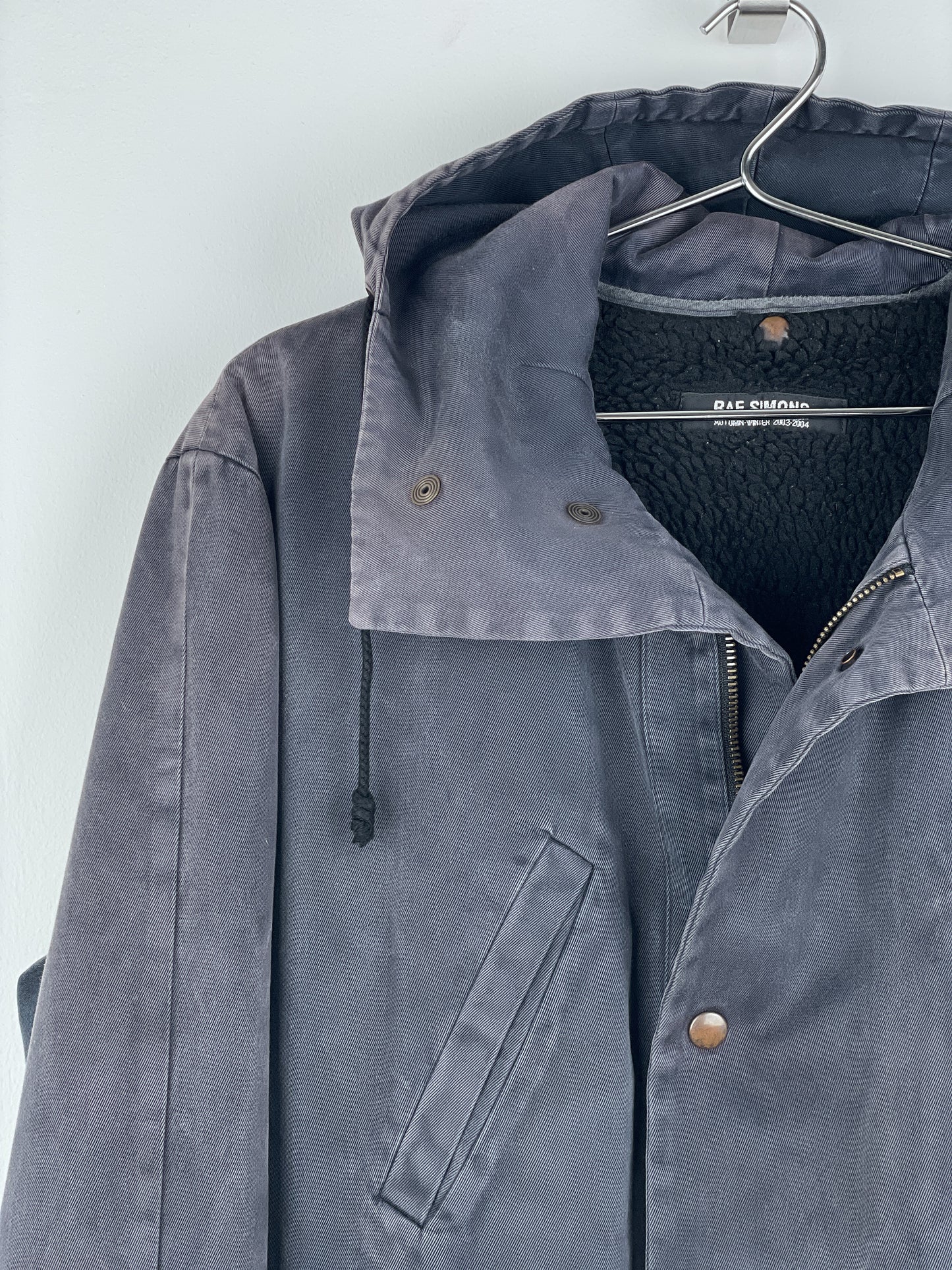 Raf Simons AW03 'Closer' Peter Saville Collage Backprint Parka
