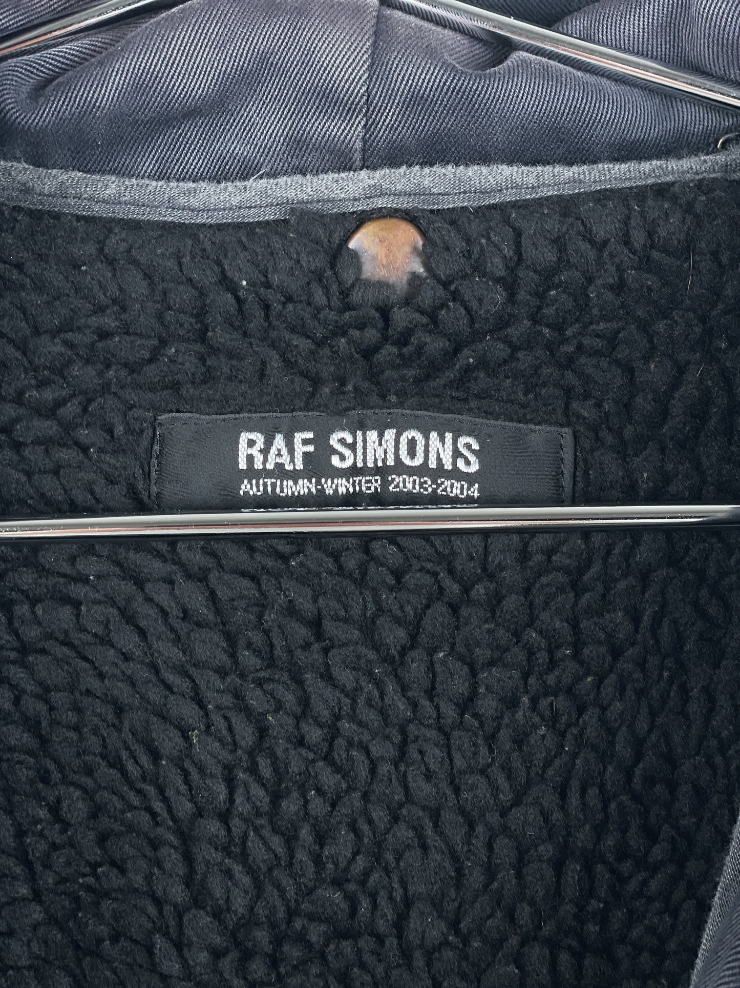 Raf Simons AW03 'Closer' Peter Saville Collage Backprint Parka