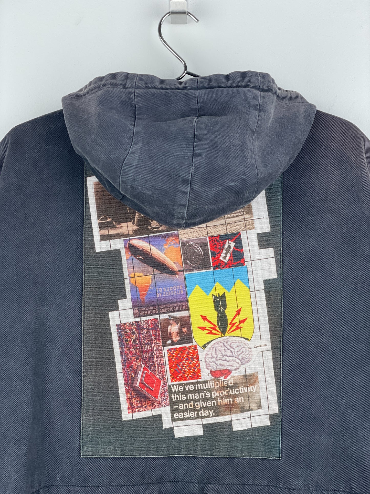 Raf Simons AW03 'Closer' Peter Saville Collage Backprint Parka