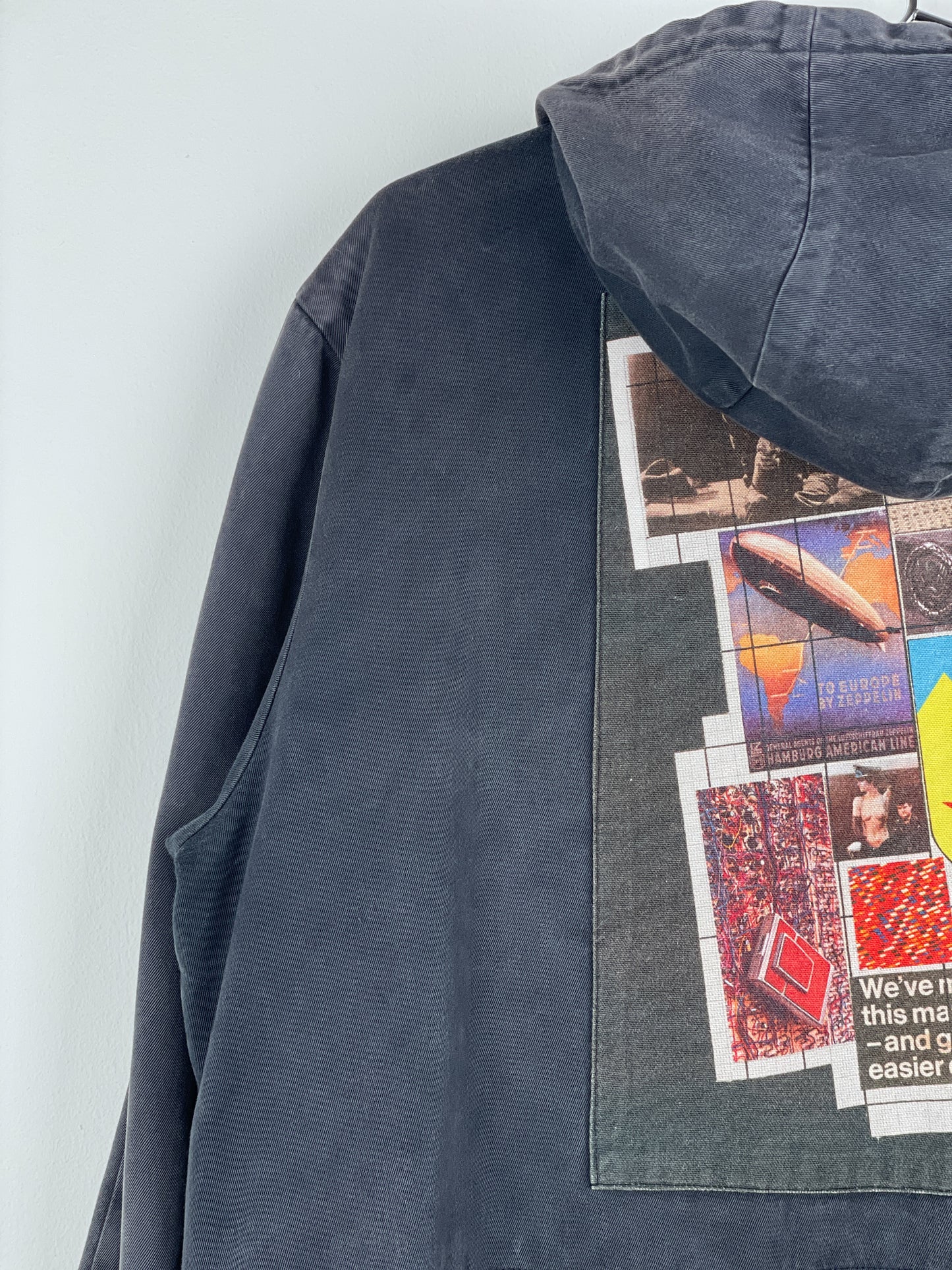 Raf Simons AW03 'Closer' Peter Saville Collage Backprint Parka