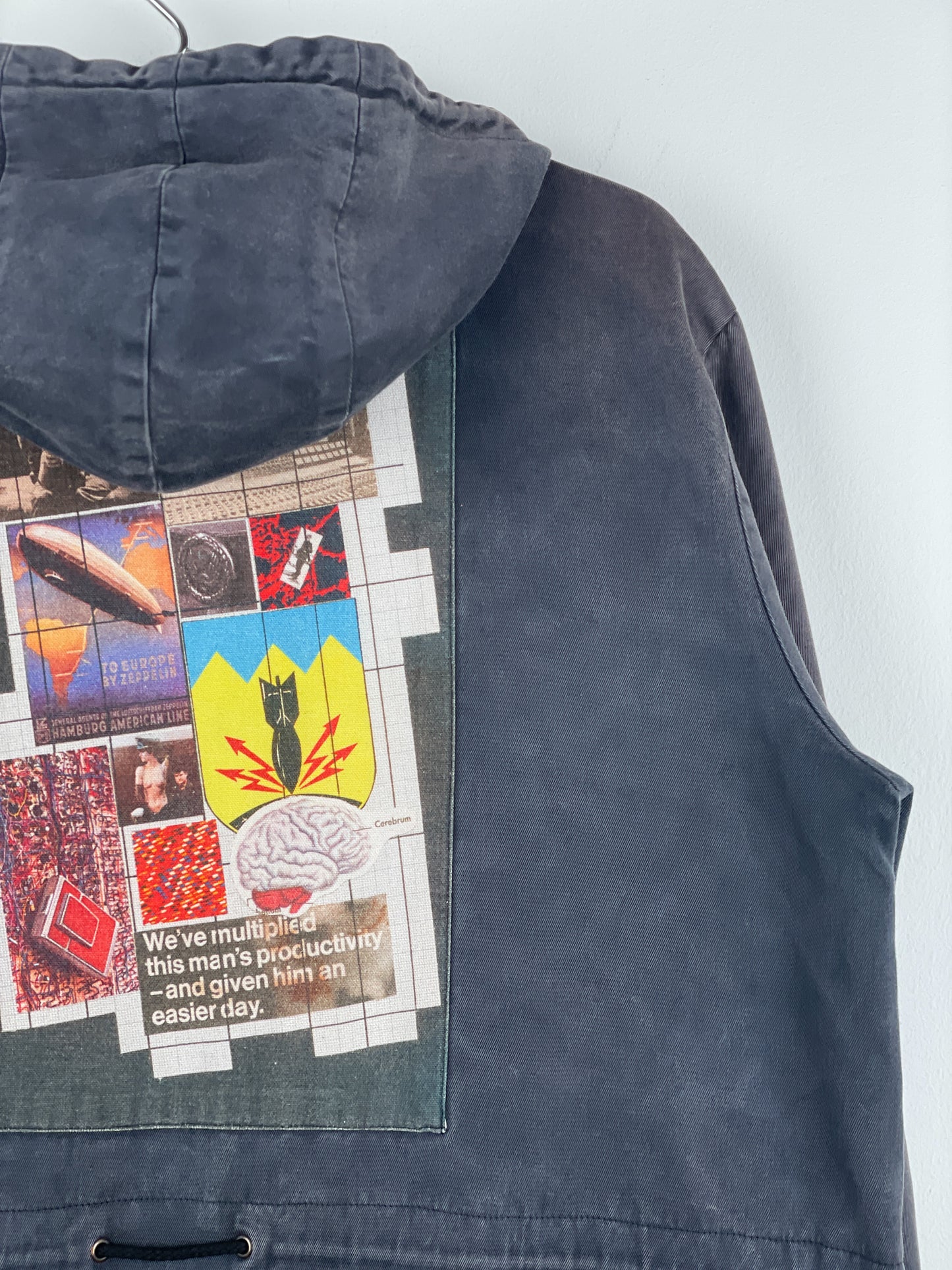 Raf Simons AW03 'Closer' Peter Saville Collage Backprint Parka