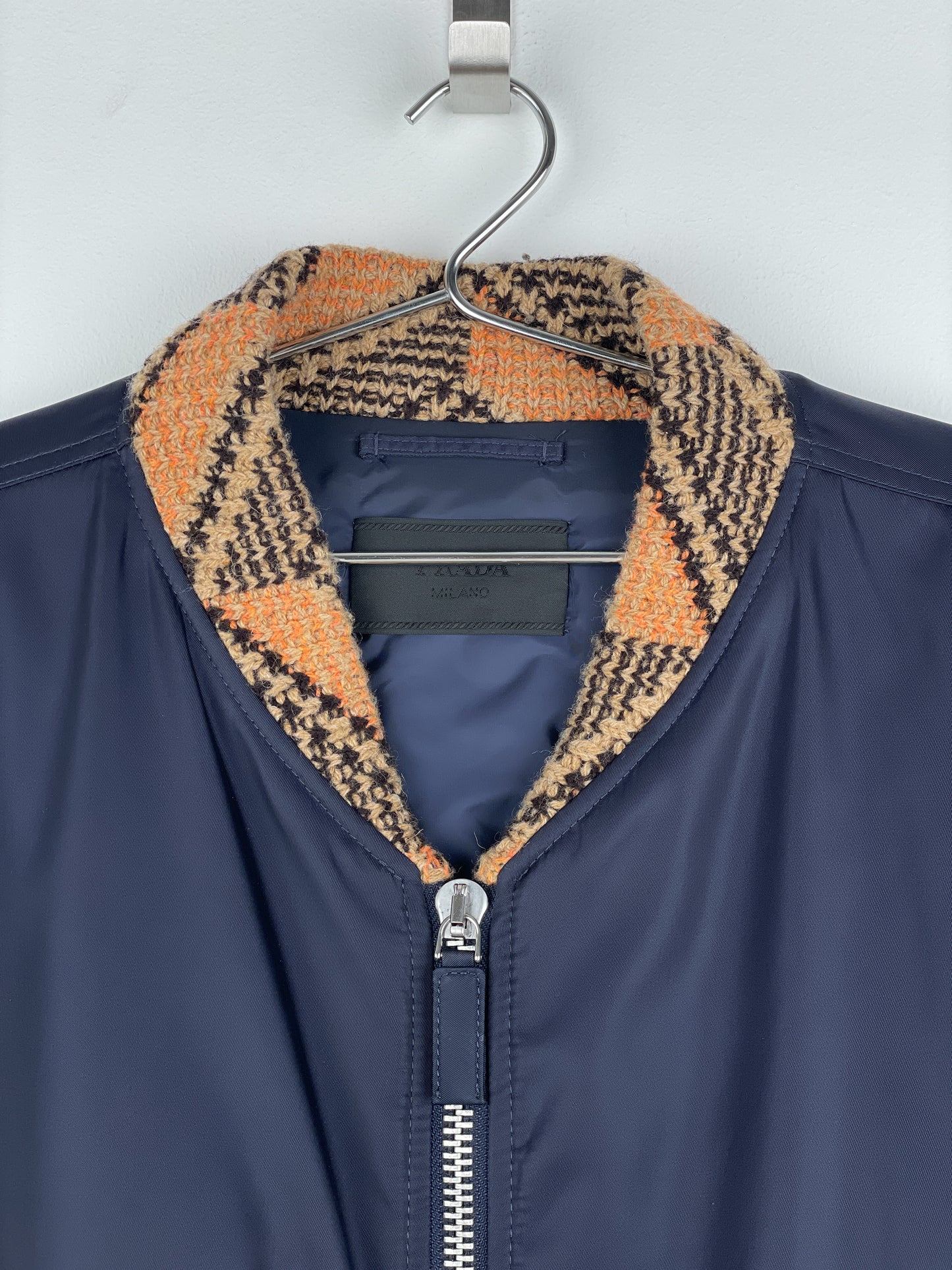 Prada AW21 Oversized Knit MA-1 Bomber Jacket
