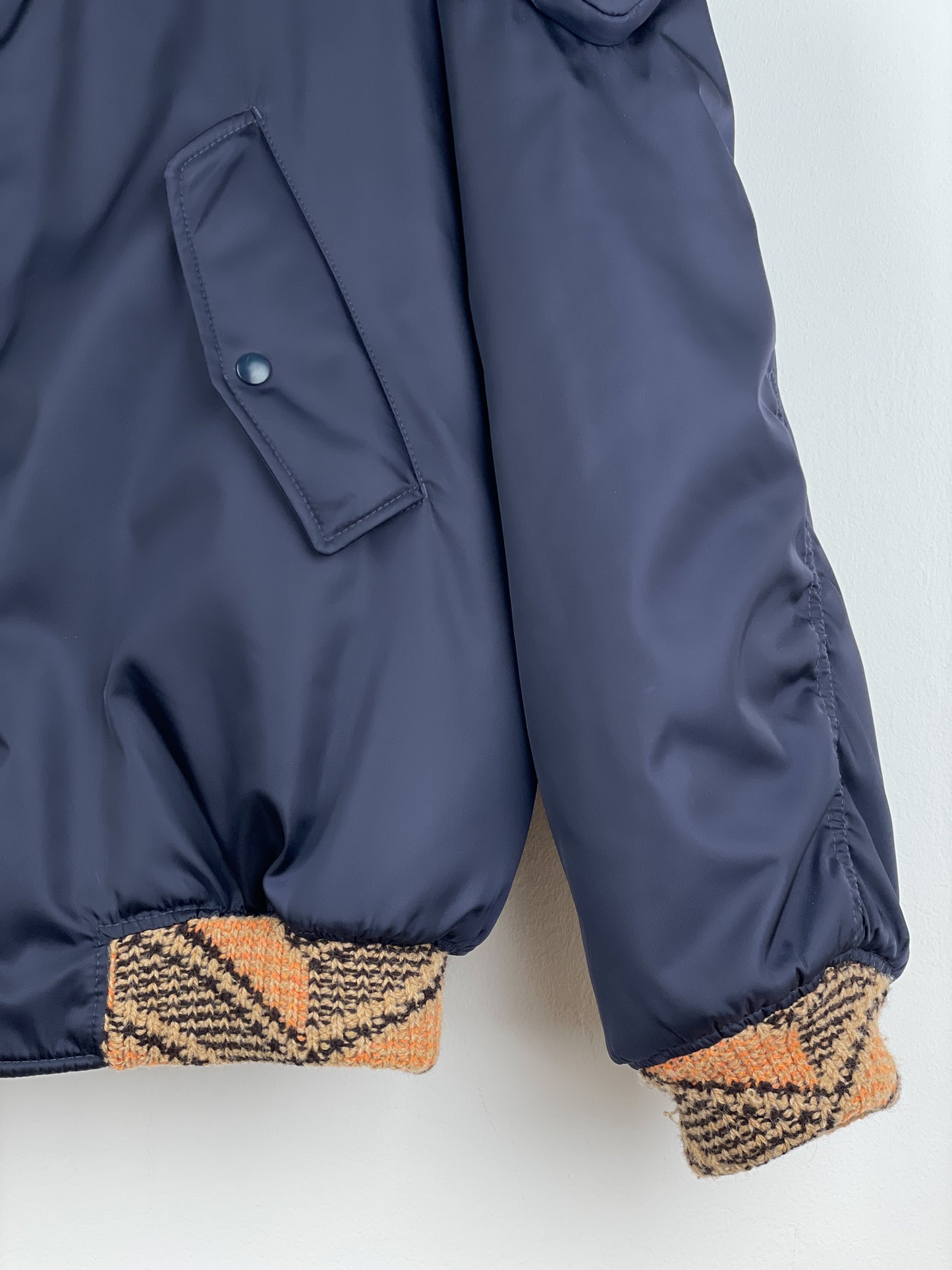 Prada AW21 Oversized Knit MA-1 Bomber Jacket
