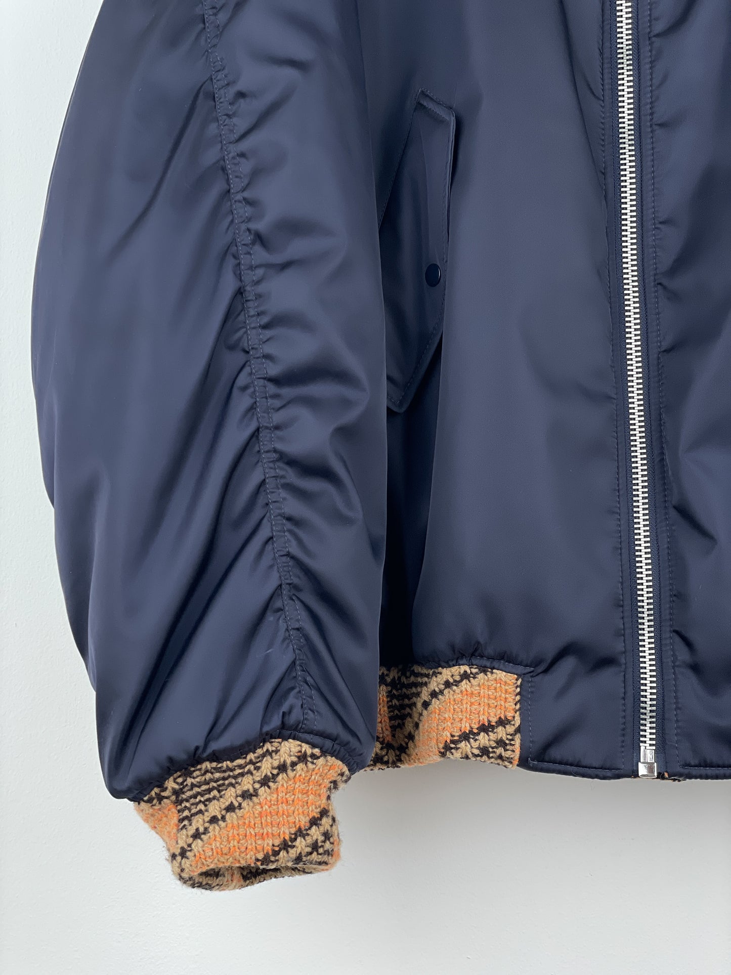 Prada AW21 Oversized Knit MA-1 Bomber Jacket