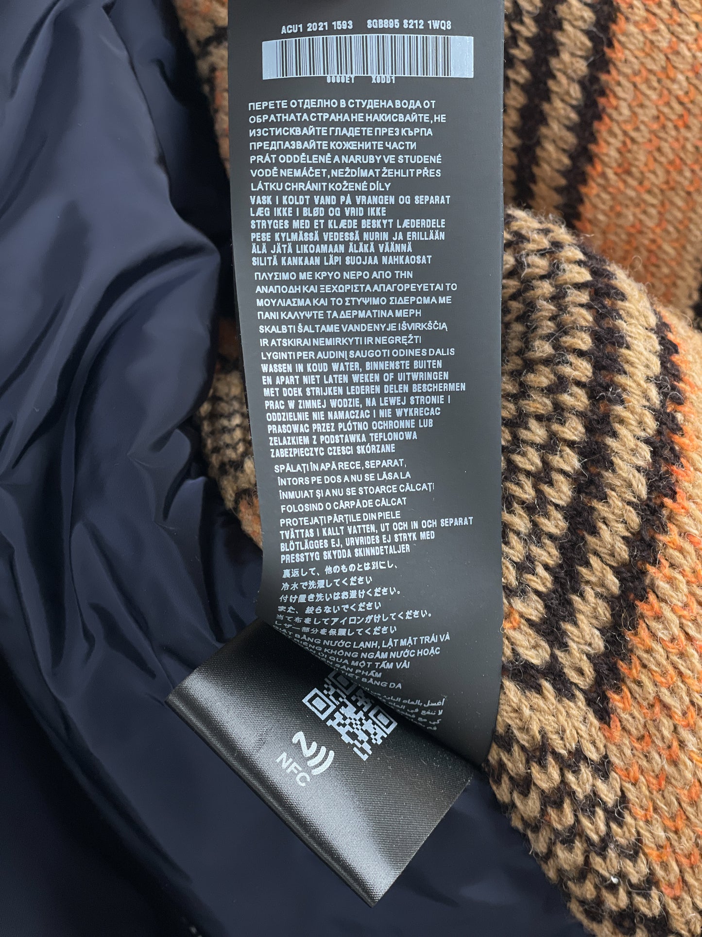 Prada AW21 Oversized Knit MA-1 Bomber Jacket
