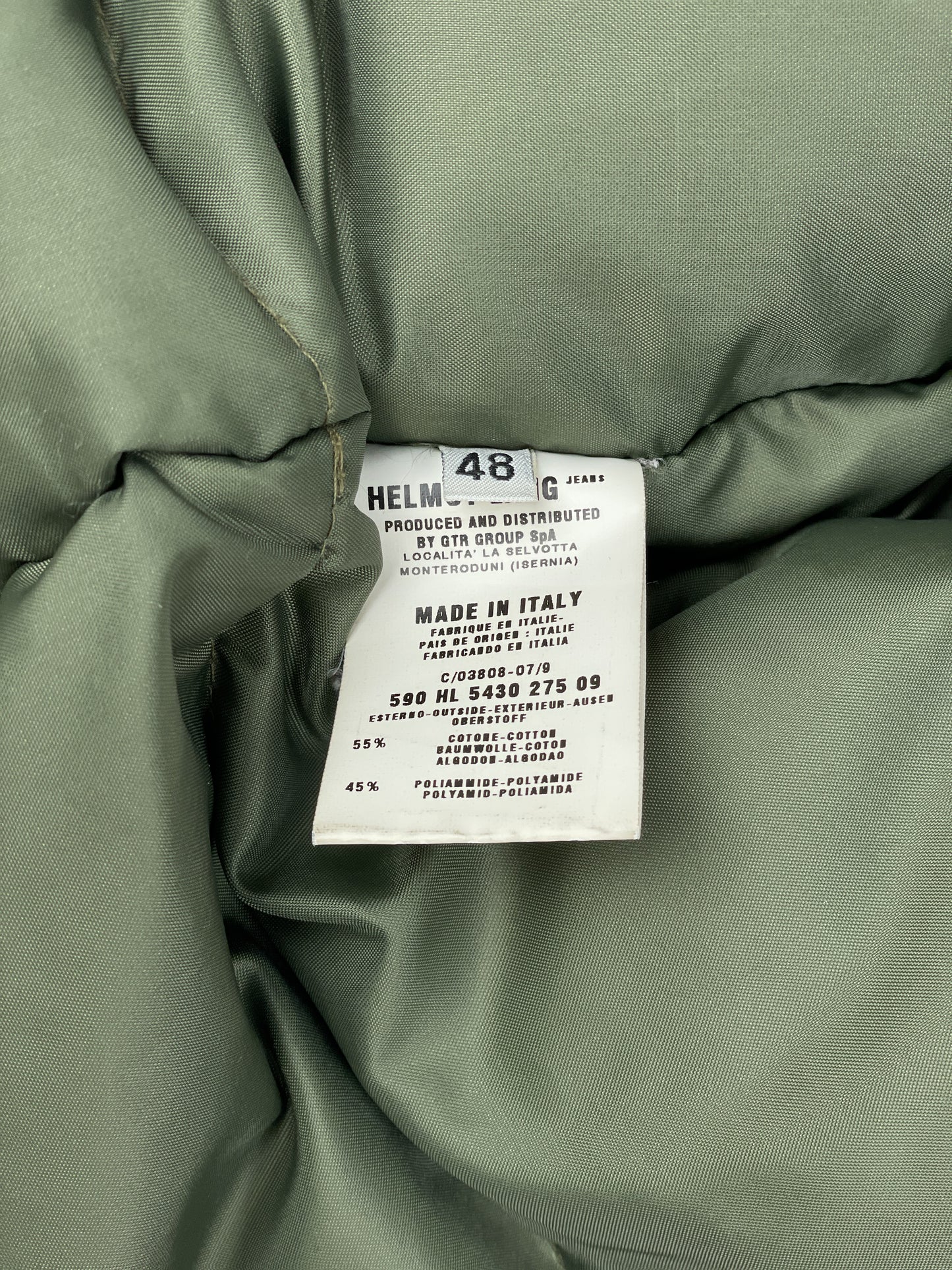 Helmut Lang AW99 Military Goose Down Puffer Jacket