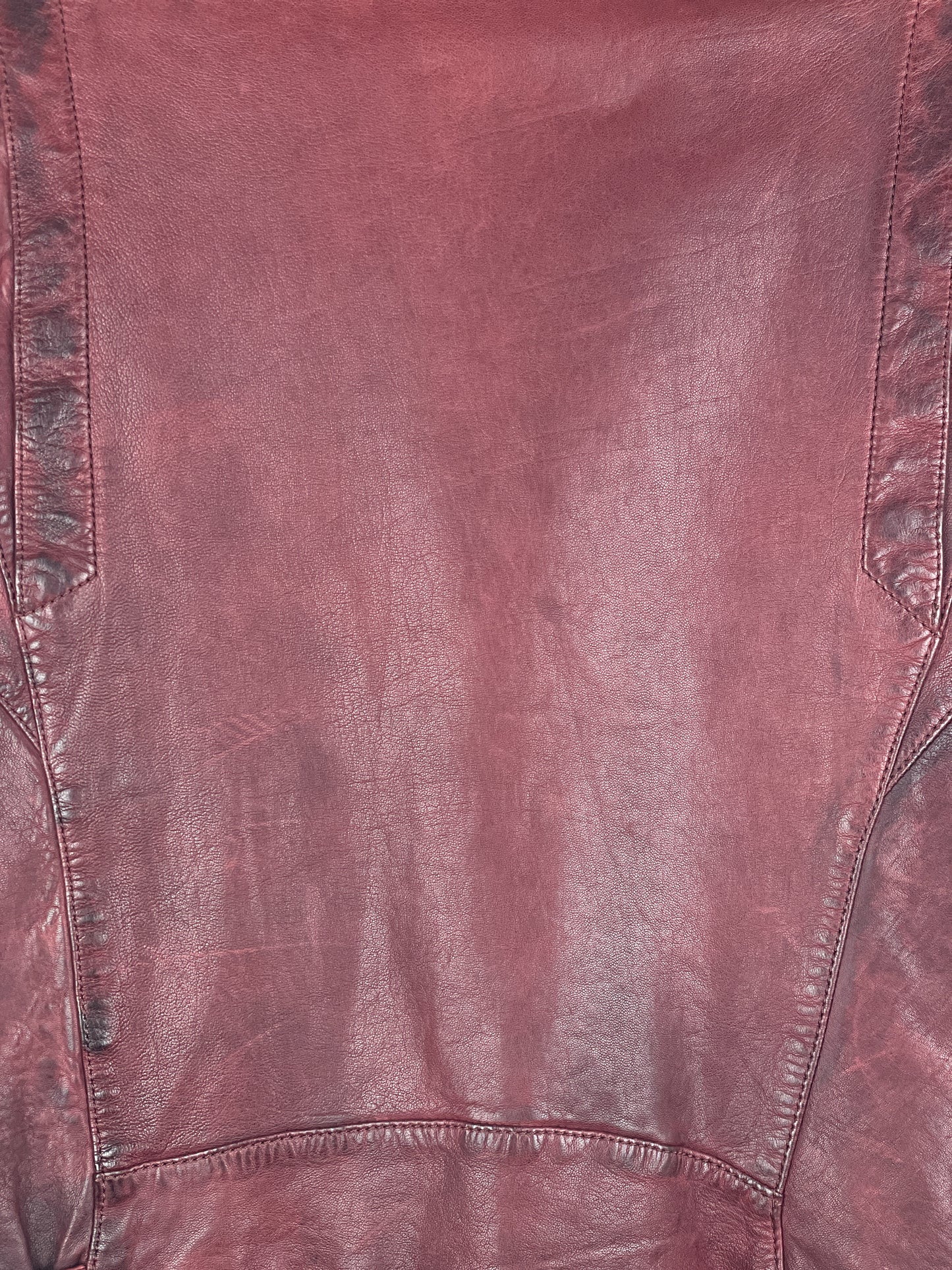 Balmain AW13 Decarnin Oxblood Biker Leather Jacket