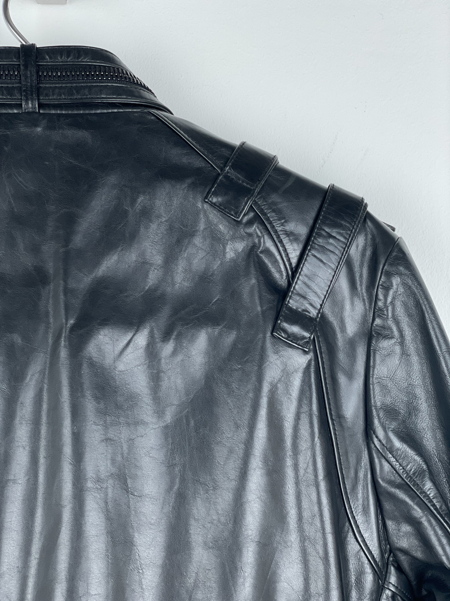 Balmain SS10 Decarnin Bondage Strap Militant Leather Jacket