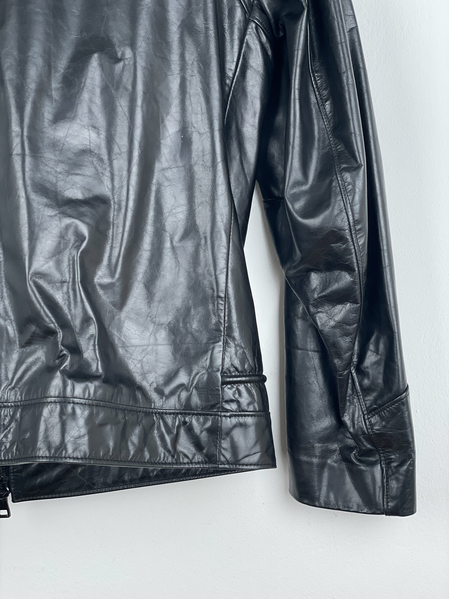 Balmain SS10 Decarnin Bondage Strap Militant Leather Jacket