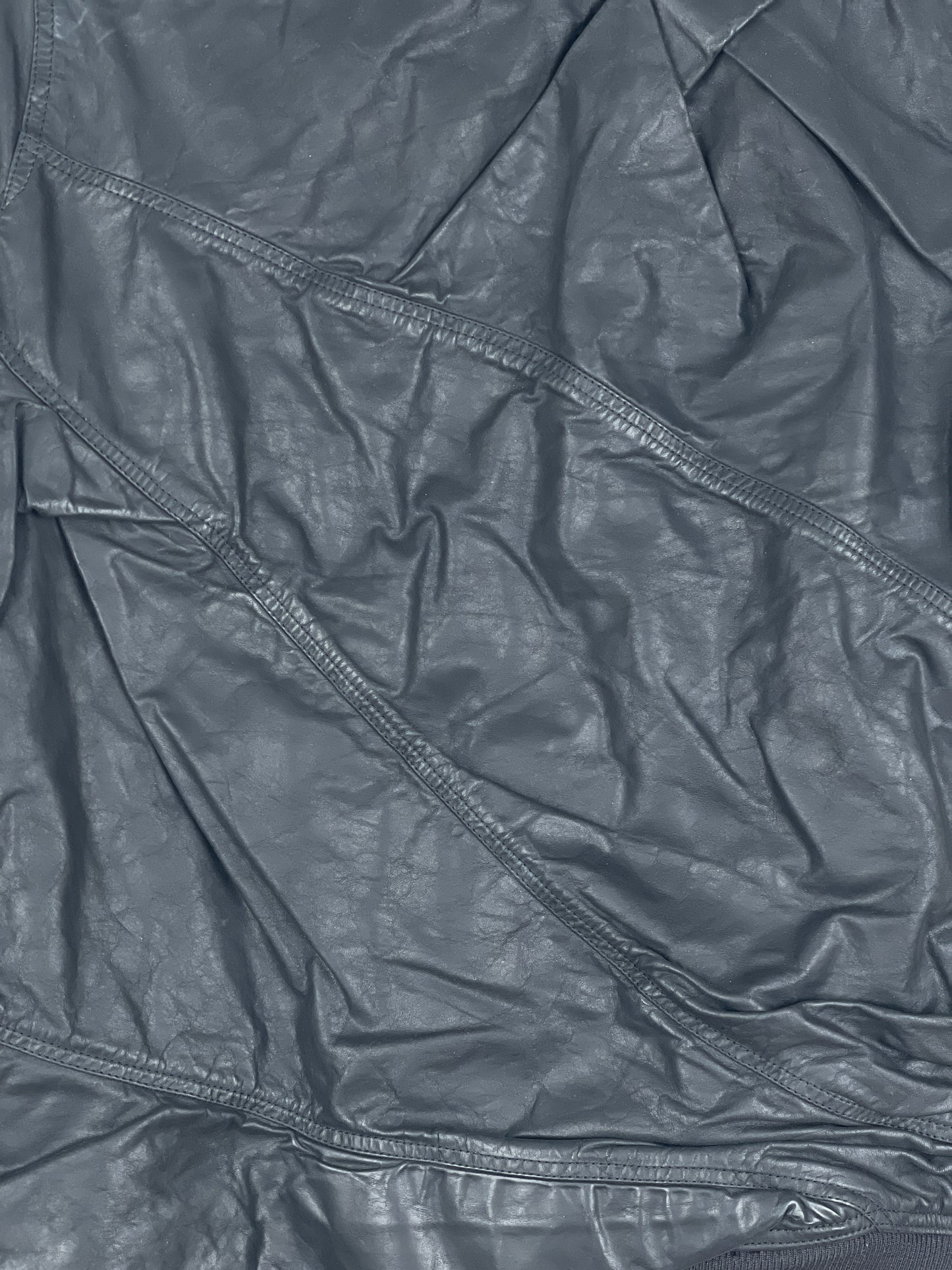 Rick Owens SS16 'Cyclops' Draped Ripple Leather Bomber Jacket