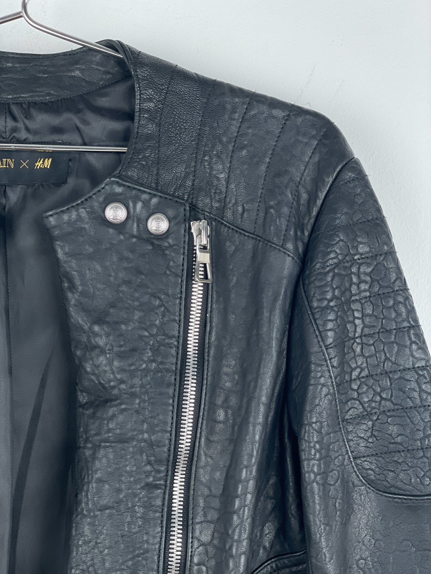 Balmain x H&M AW15 Double-Zipper Biker Leather Jacket