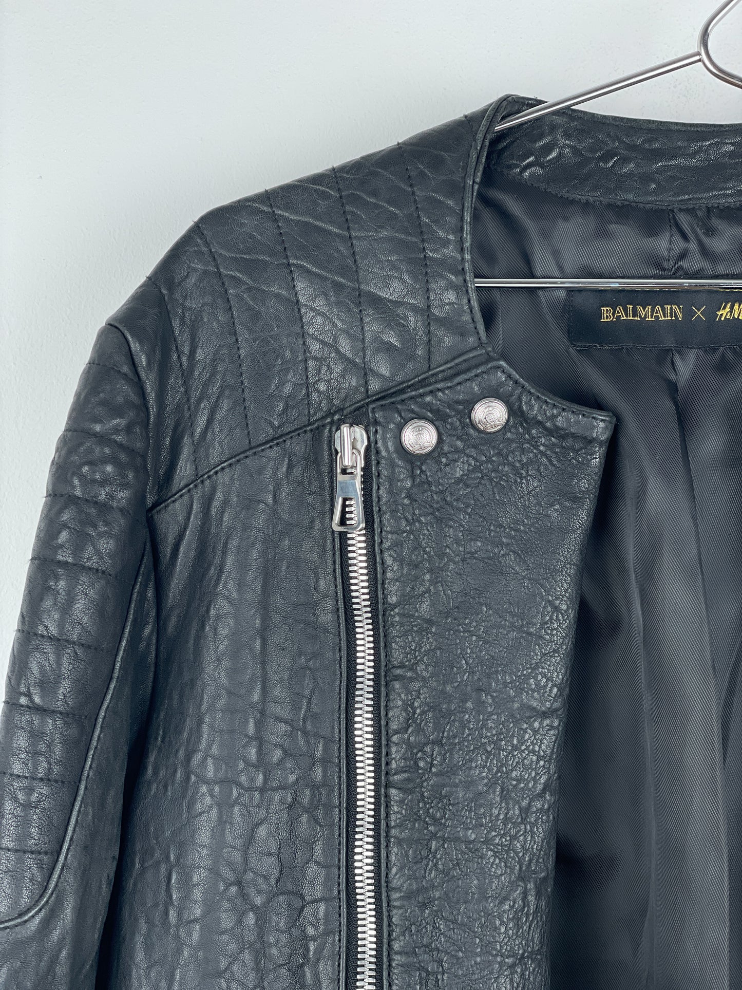 Balmain x H&M AW15 Double-Zipper Biker Leather Jacket