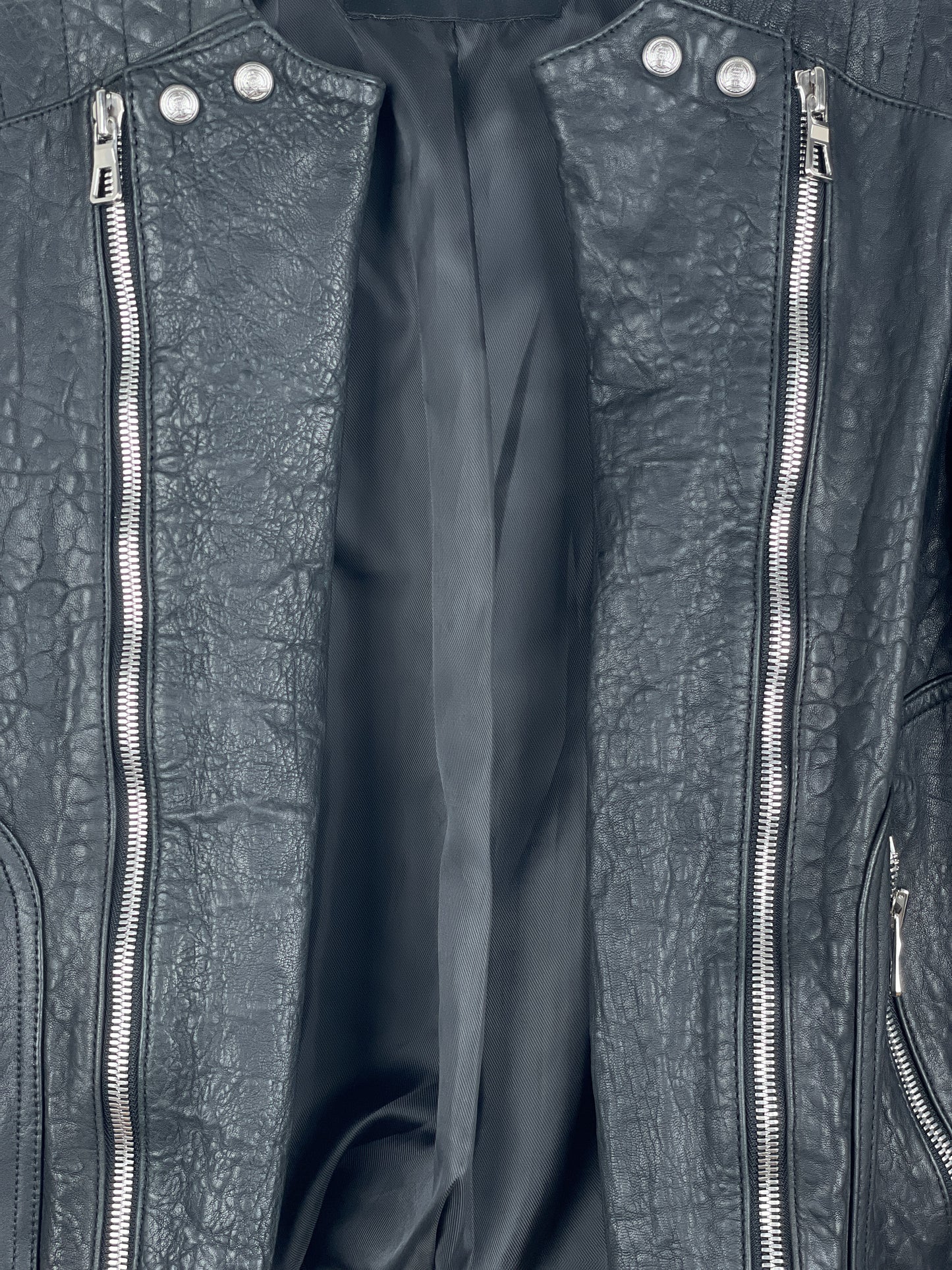Balmain x H&M AW15 Double-Zipper Biker Leather Jacket