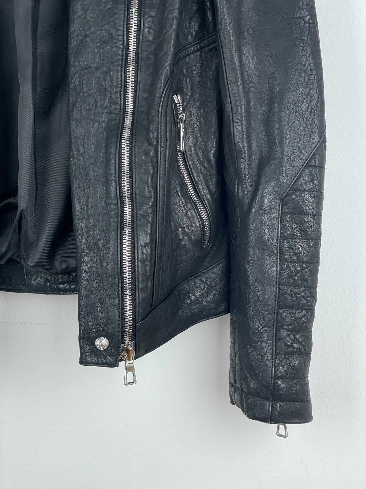 Balmain x H&M AW15 Double-Zipper Biker Leather Jacket