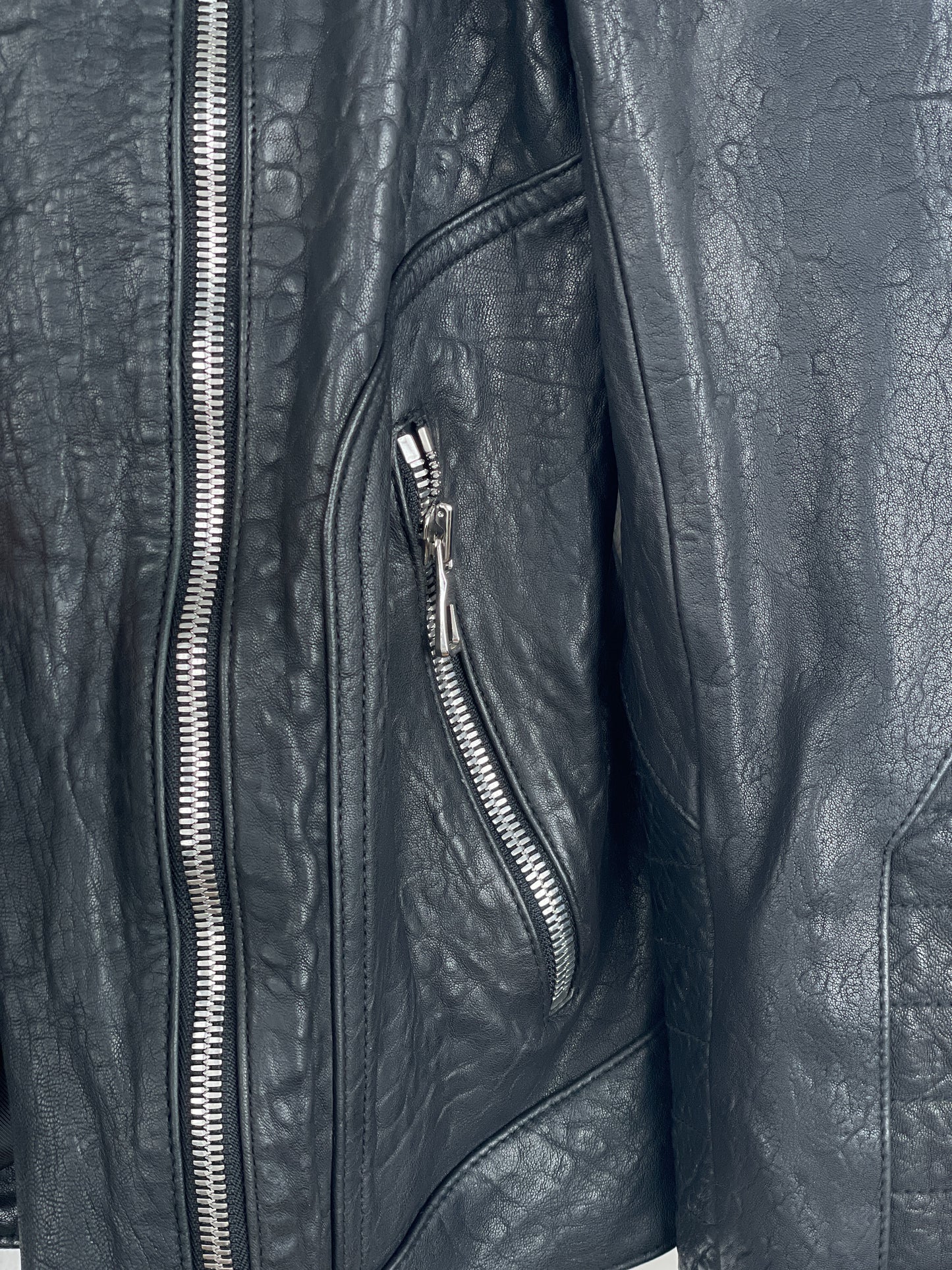 Balmain x H&M AW15 Double-Zipper Biker Leather Jacket