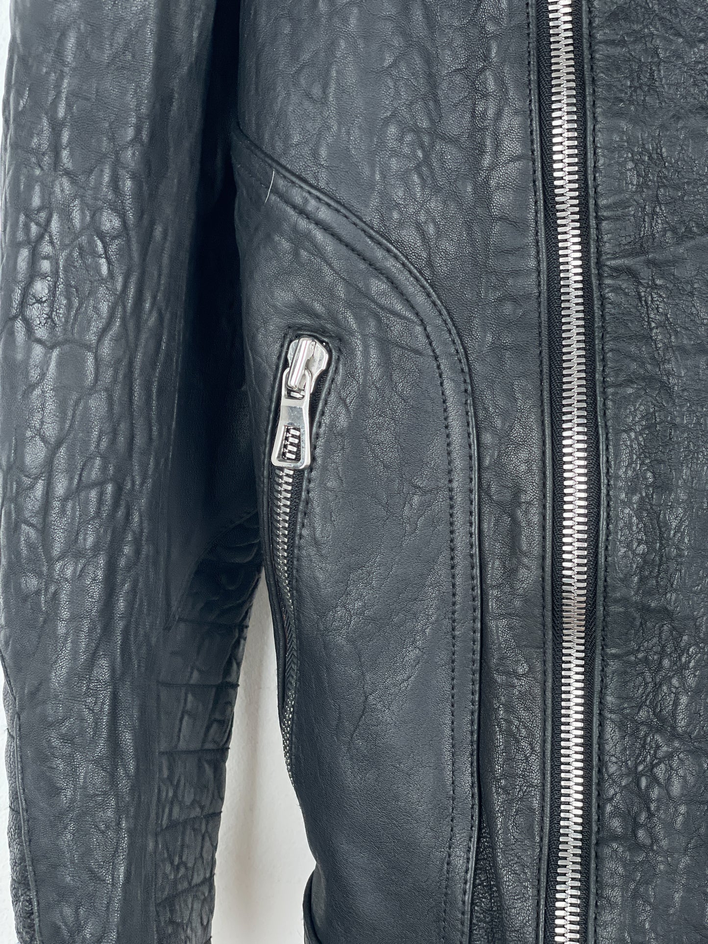 Balmain x H&M AW15 Double-Zipper Biker Leather Jacket