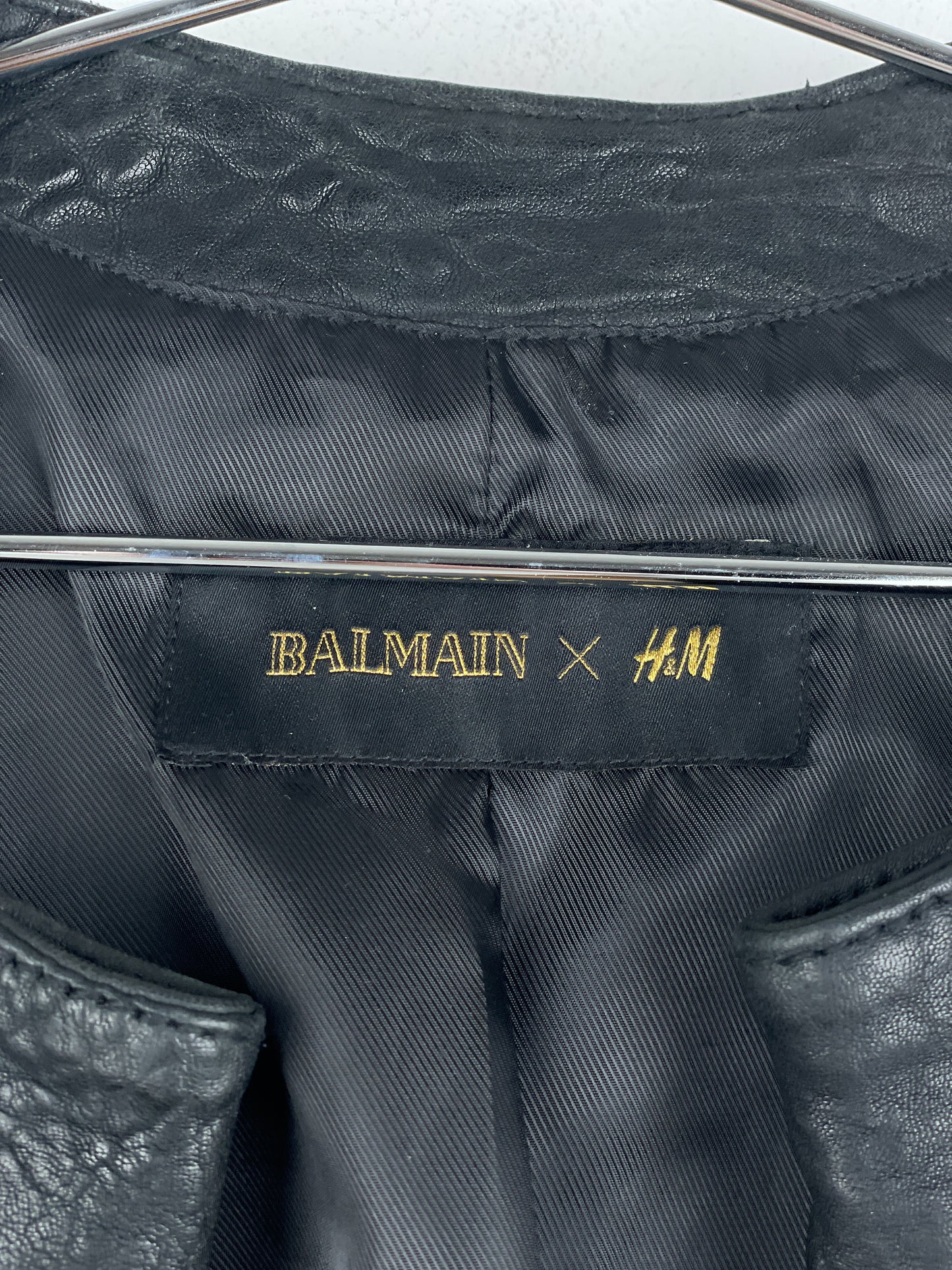 Balmain x H&M AW15 Double-Zipper Biker Leather Jacket