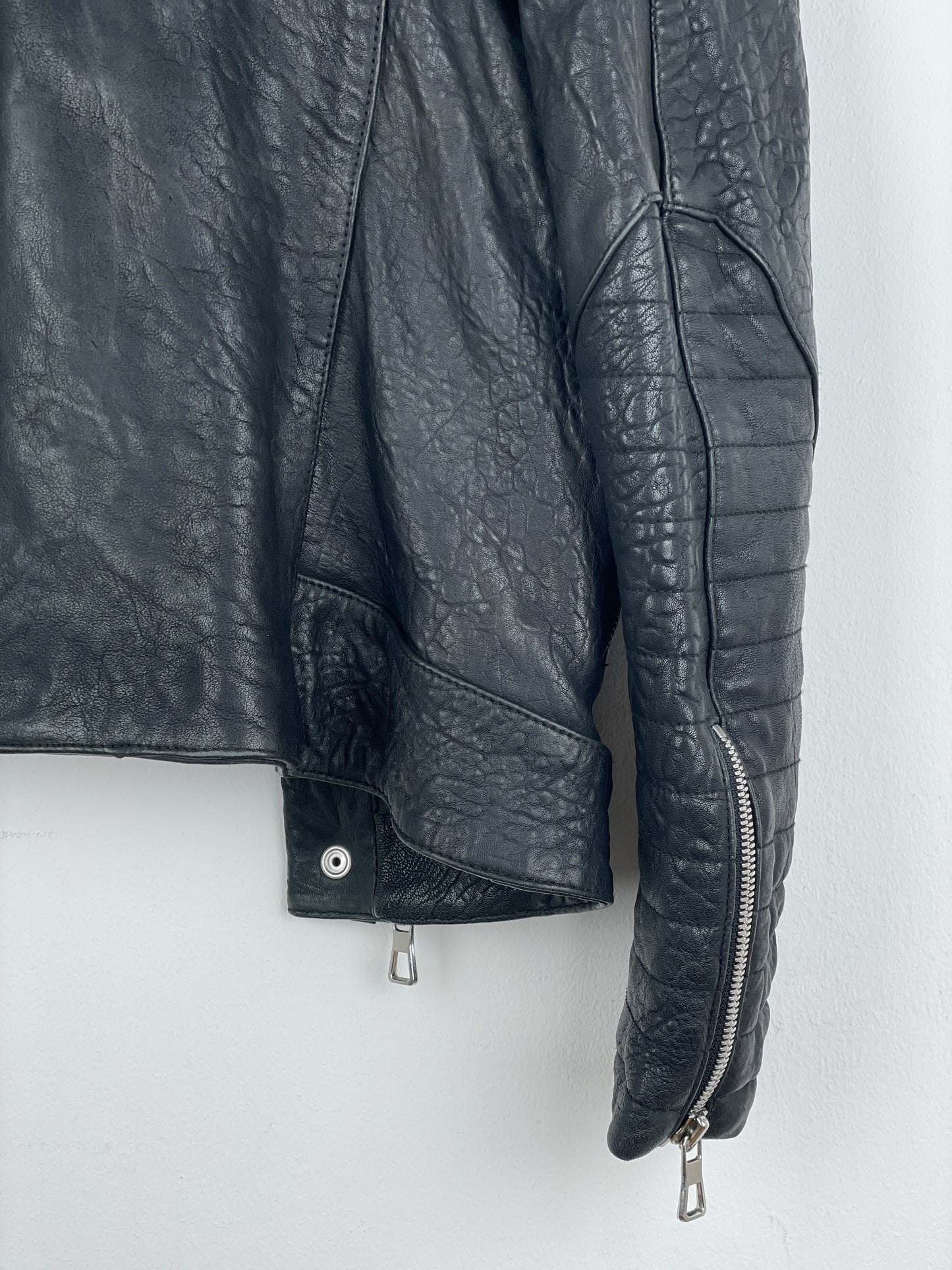 Balmain x H&M AW15 Double-Zipper Biker Leather Jacket