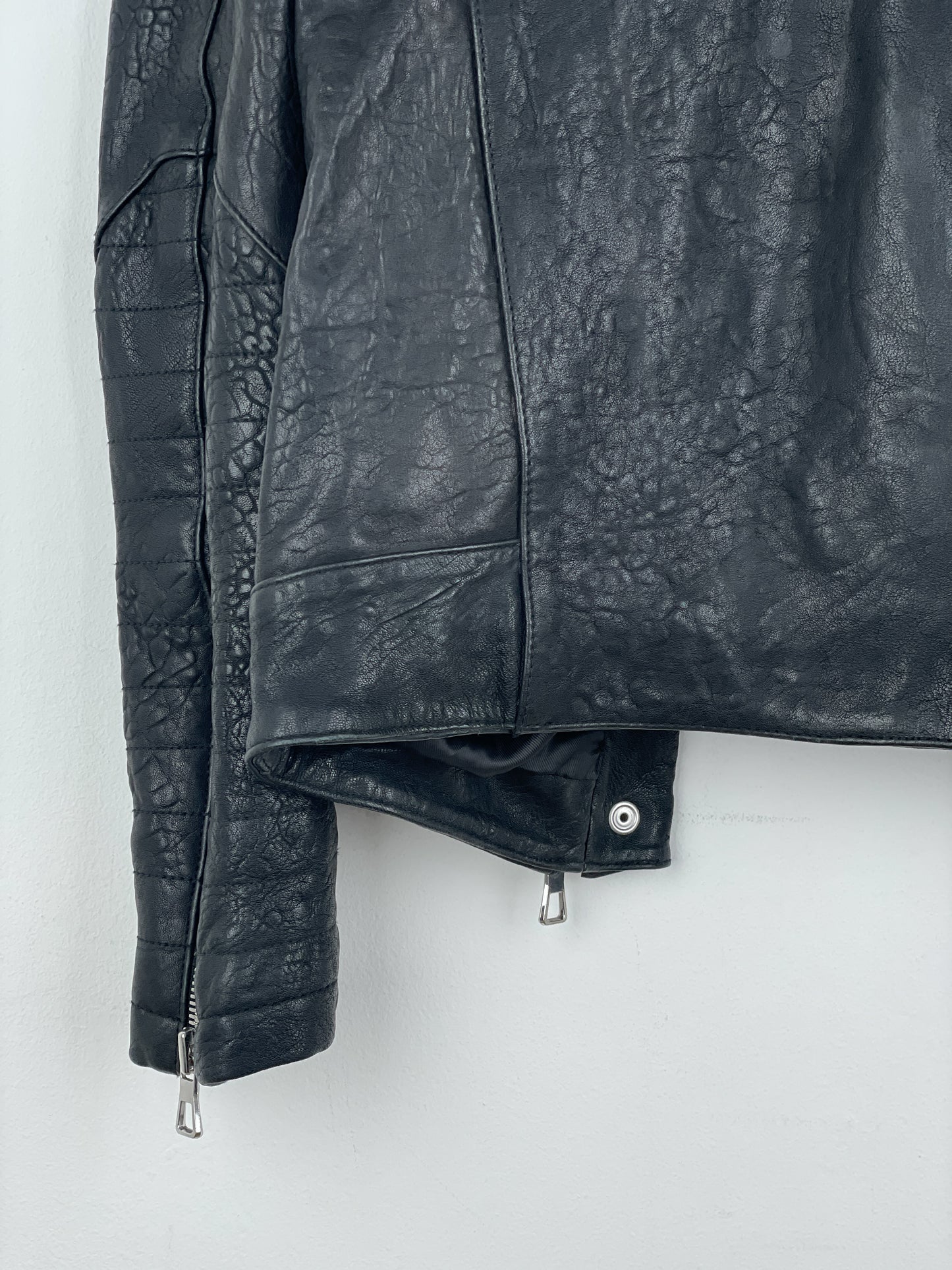 Balmain x H&M AW15 Double-Zipper Biker Leather Jacket