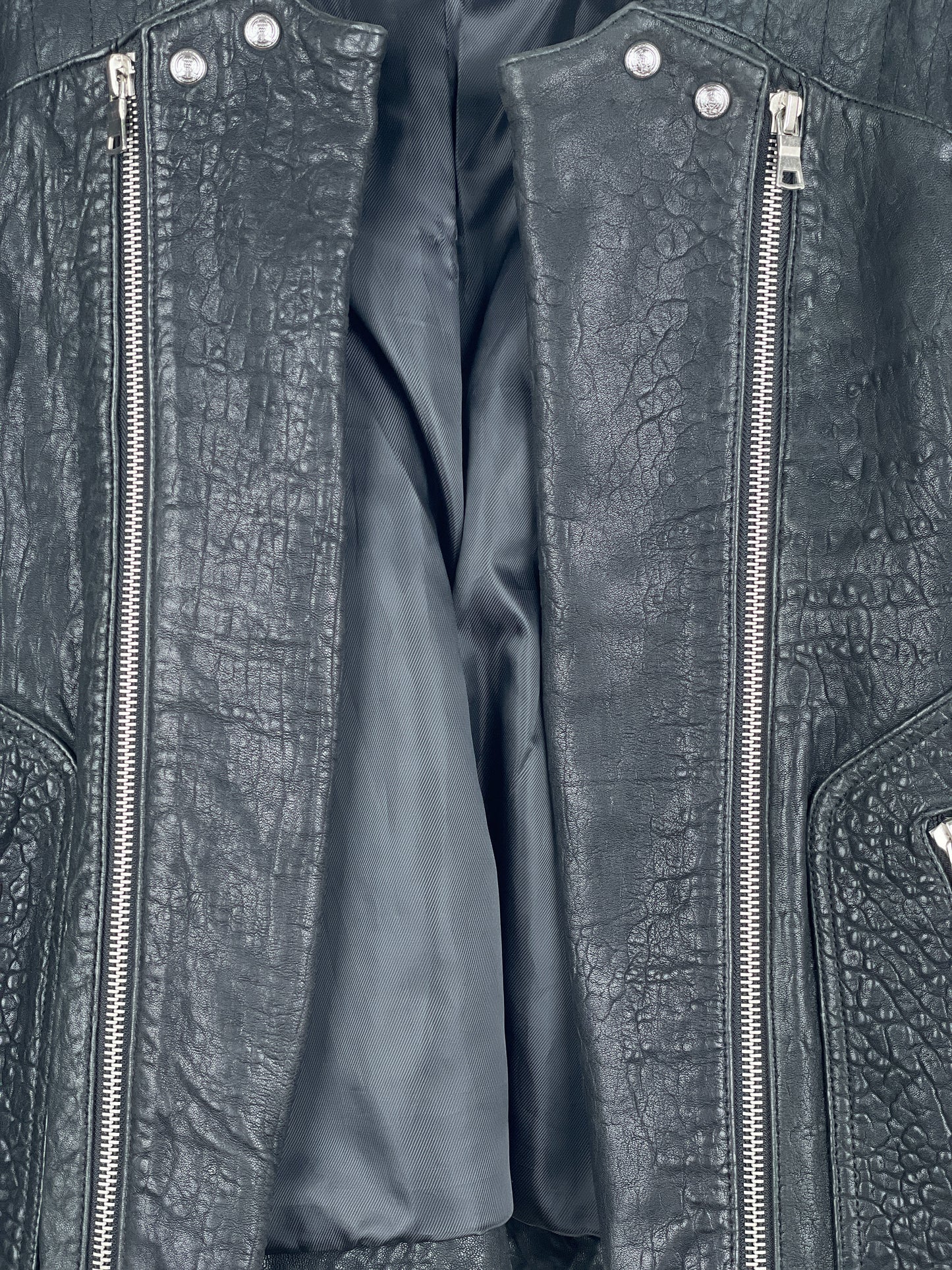 Balmain x H&M AW15 Double-Zipper Biker Leather Jacket