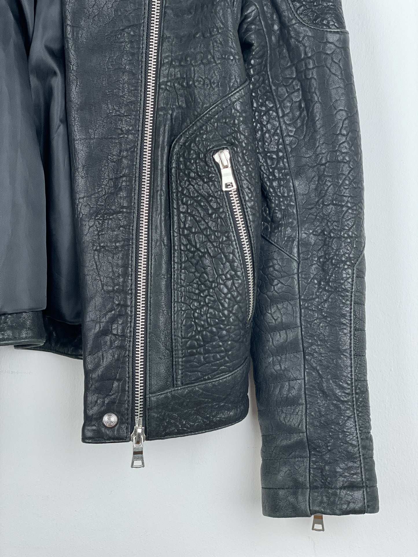 Balmain x H&M AW15 Double-Zipper Biker Leather Jacket