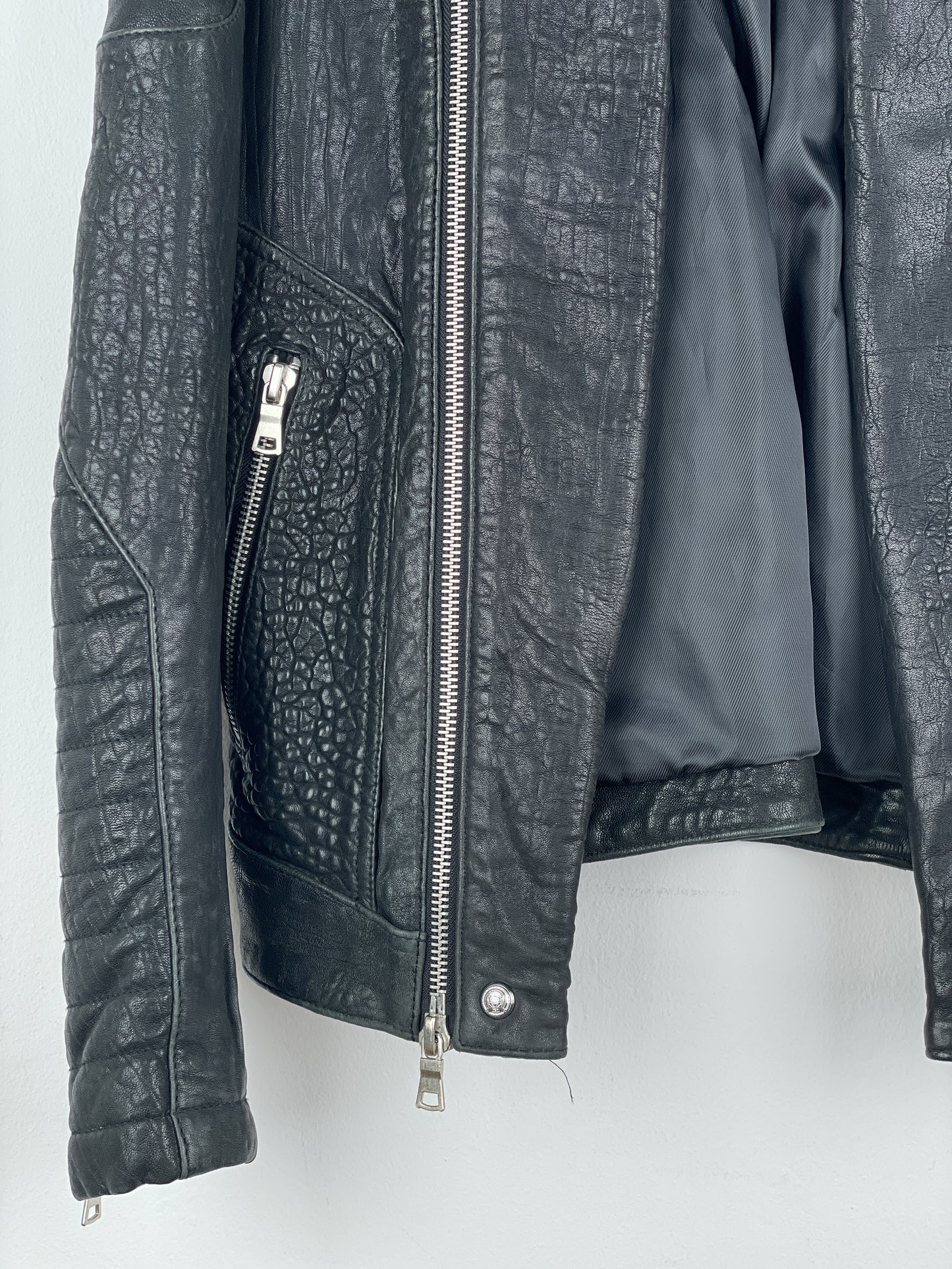 Balmain x H&M AW15 Double-Zipper Biker Leather Jacket